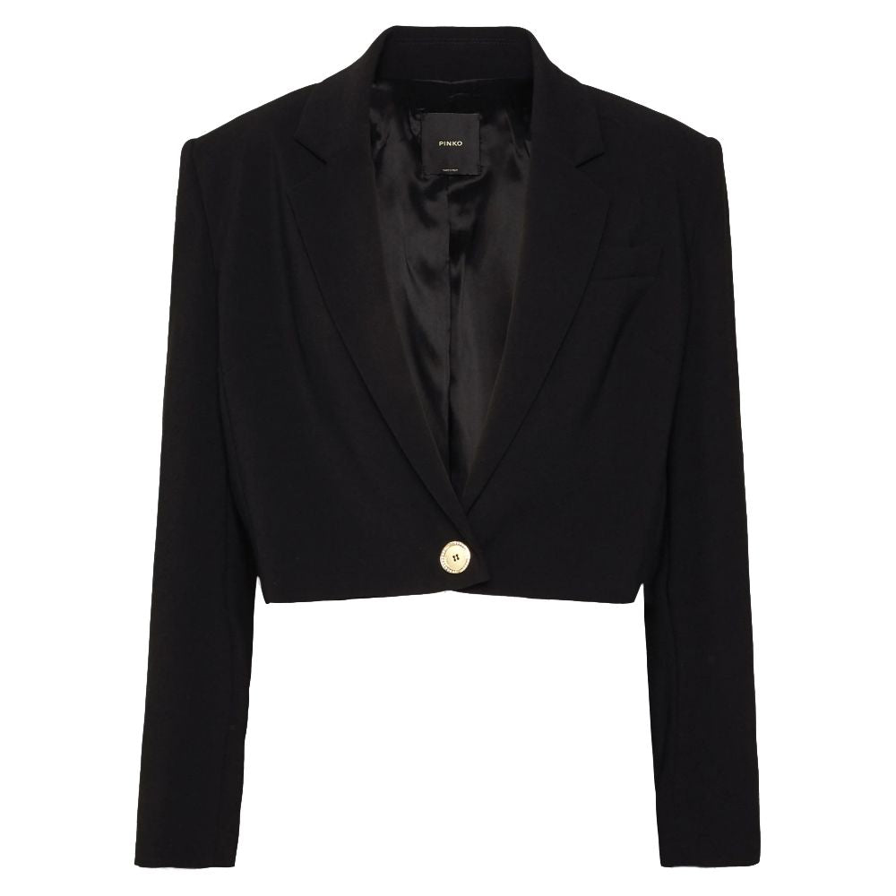 Дамско сако Women’s cropped blazer Pinko Spencer with Single Button 101692 A14I Z99 Black front view