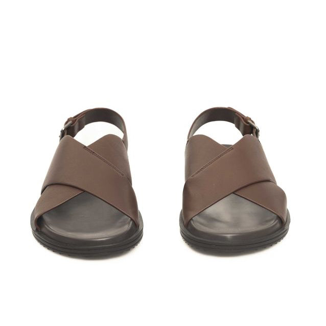 Мъжки сандали Cerruti 1881 Brown Cowhide Men Sandal Front View