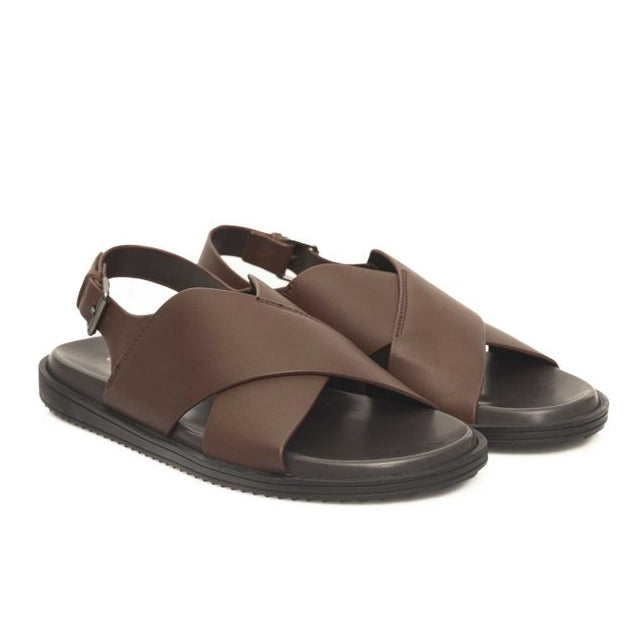 Мъжки сандали Cerruti 1881 Brown Cowhide Men Sandal Lateral View