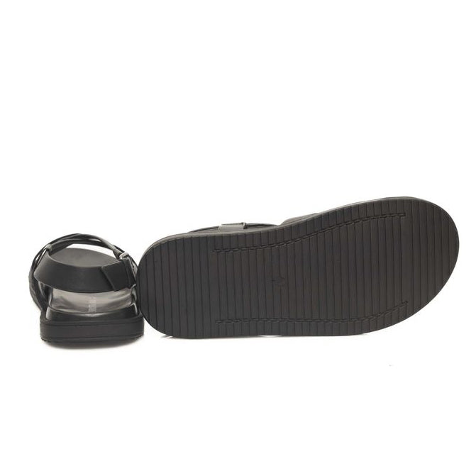 Мъжки чехли Cerruti 1881 Black Leather Men Sandal Insole View