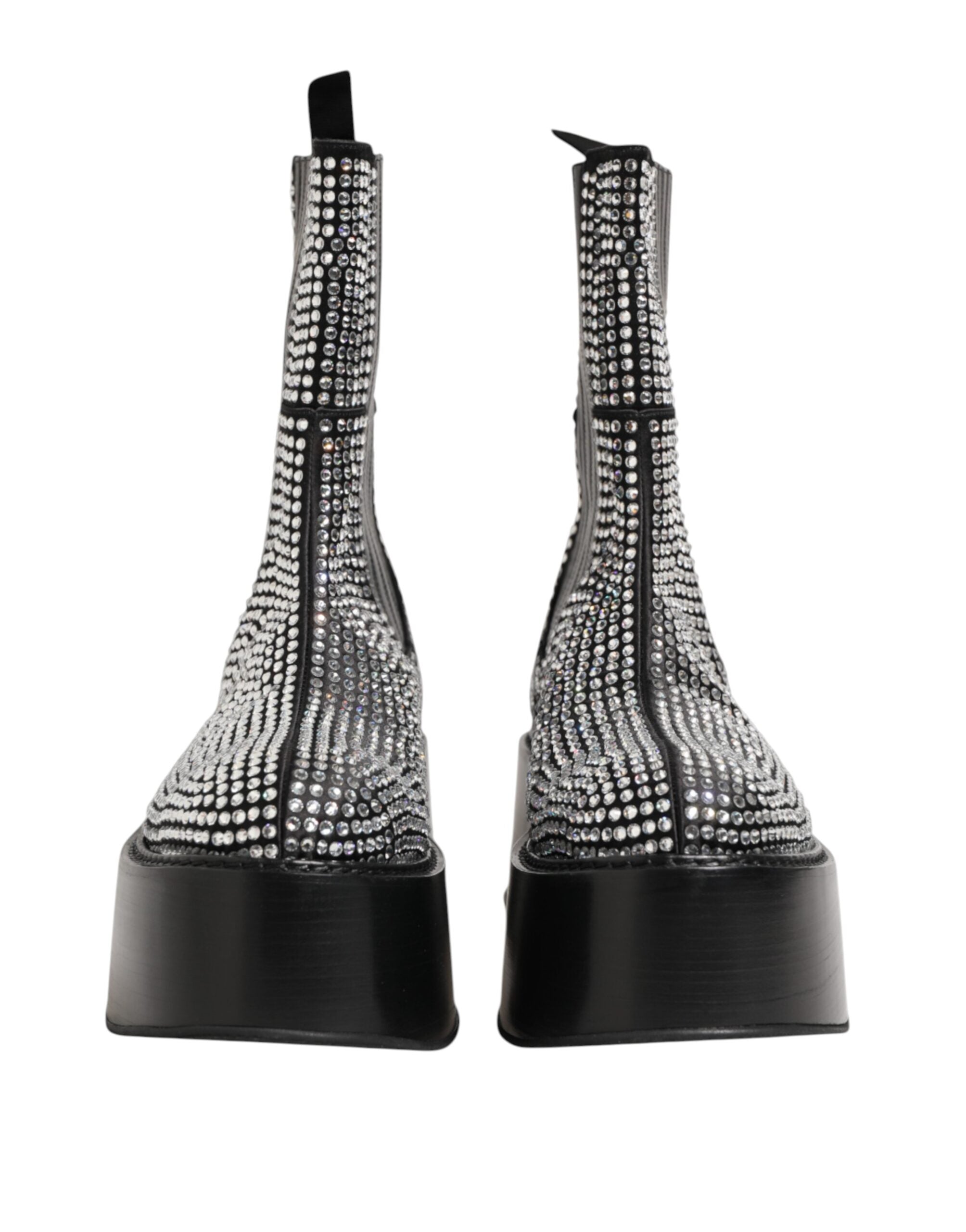 Мъжки ботуши Men’s boots with crystals DOLCE & GABBANA Bernini A60513 AD973 8S488 front view