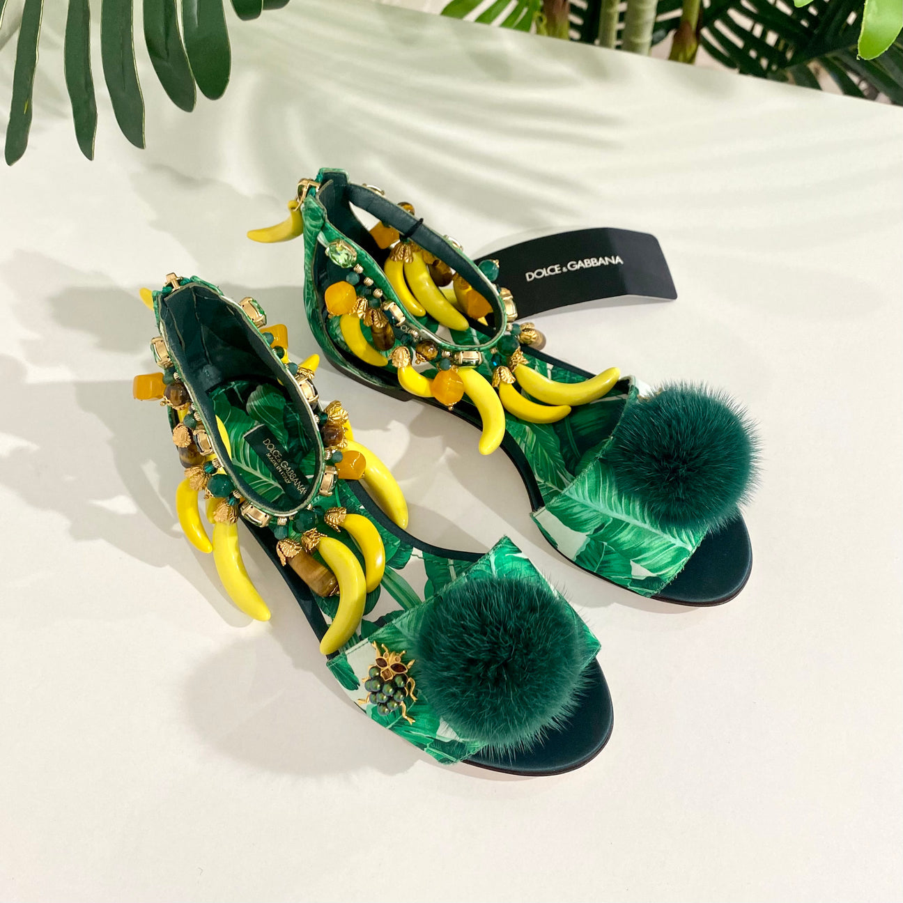 Дамски екстравагантни сандали с банани Dolce & Gabbana Banana Leaf Sandals