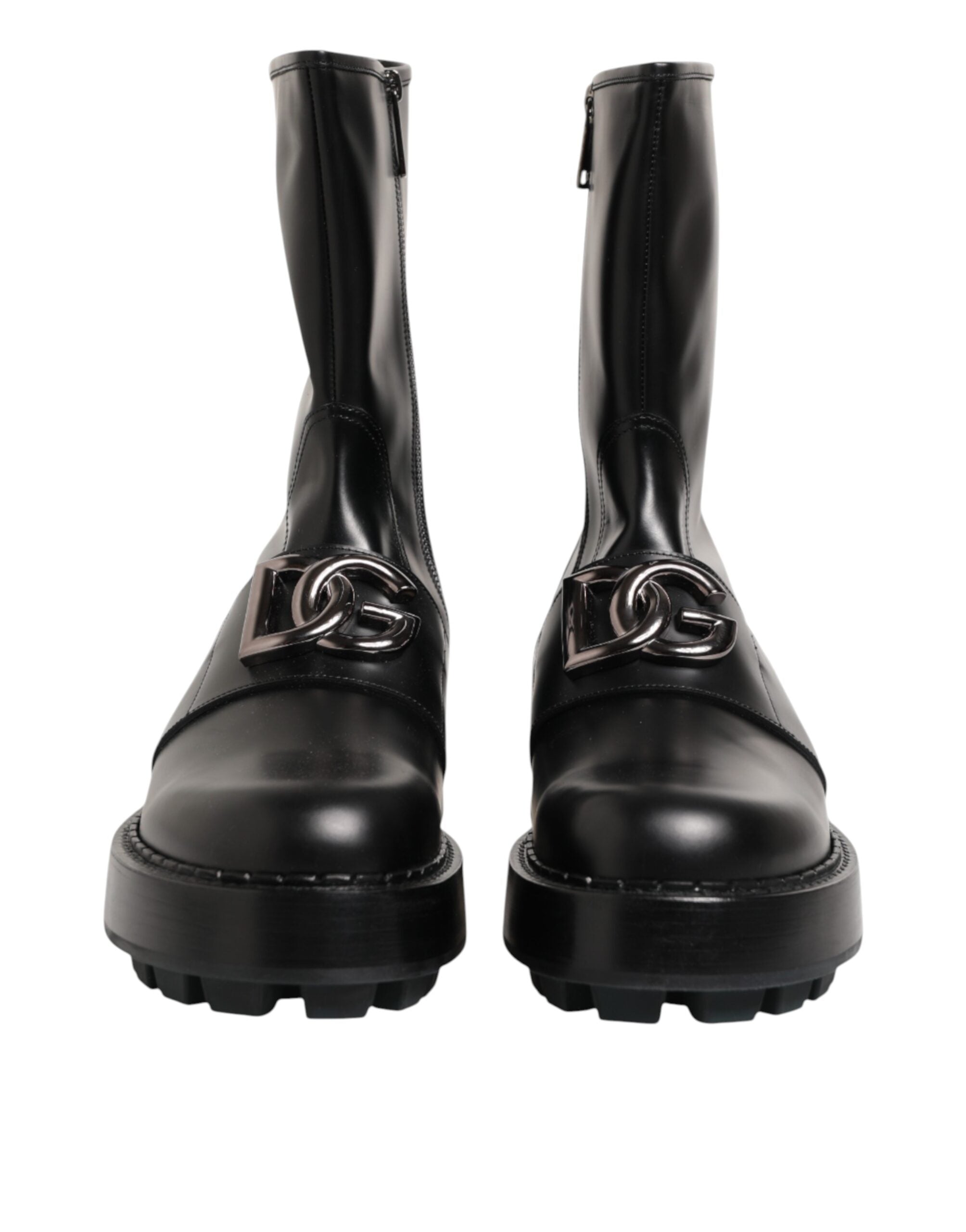 Мъжки ботуши Men’s biker boots DOLCE & GABBANA A70064 AB640 80999 Black front view