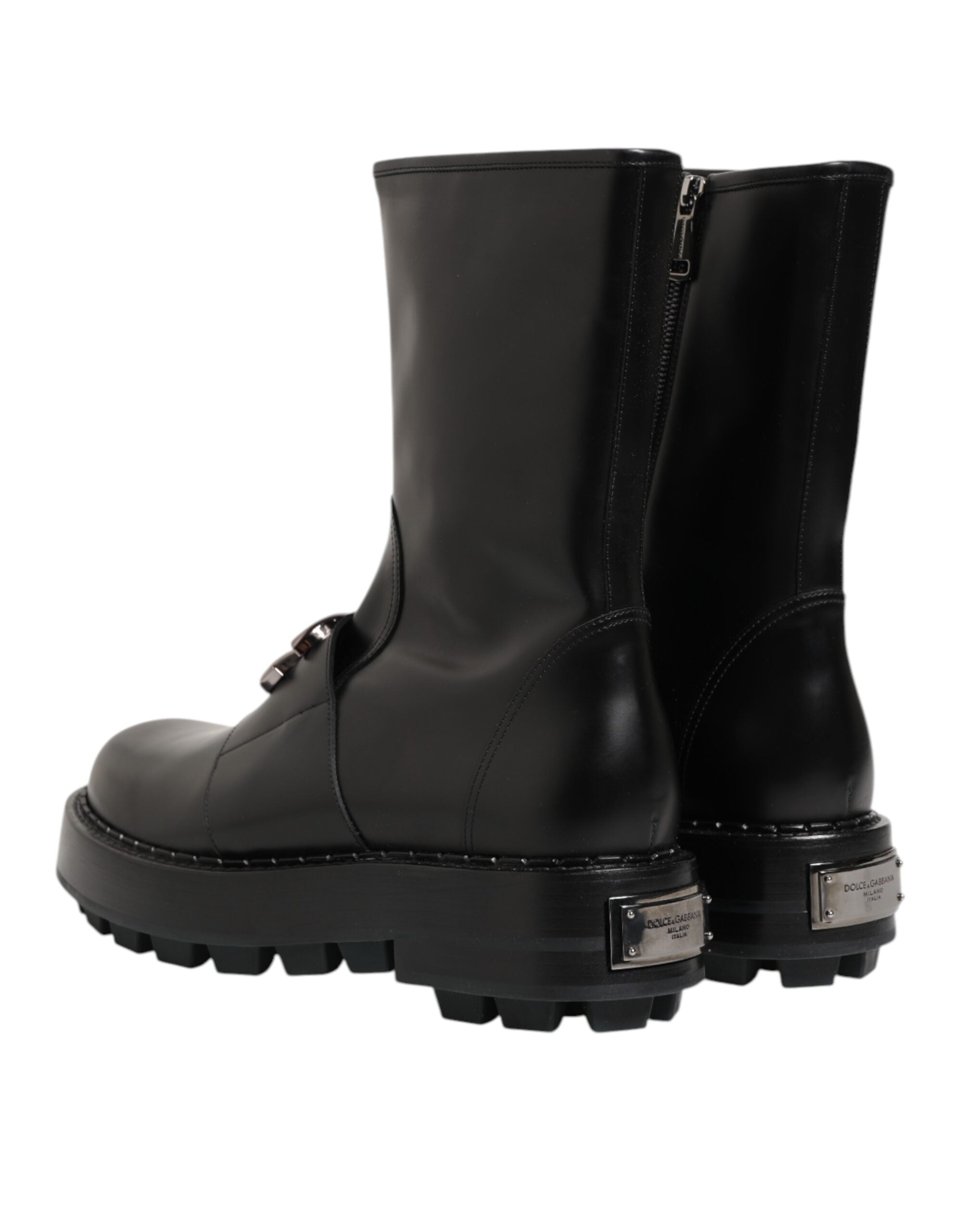 Мъжки ботуши Men’s biker boots DOLCE & GABBANA A70064 AB640 80999 Black heels view