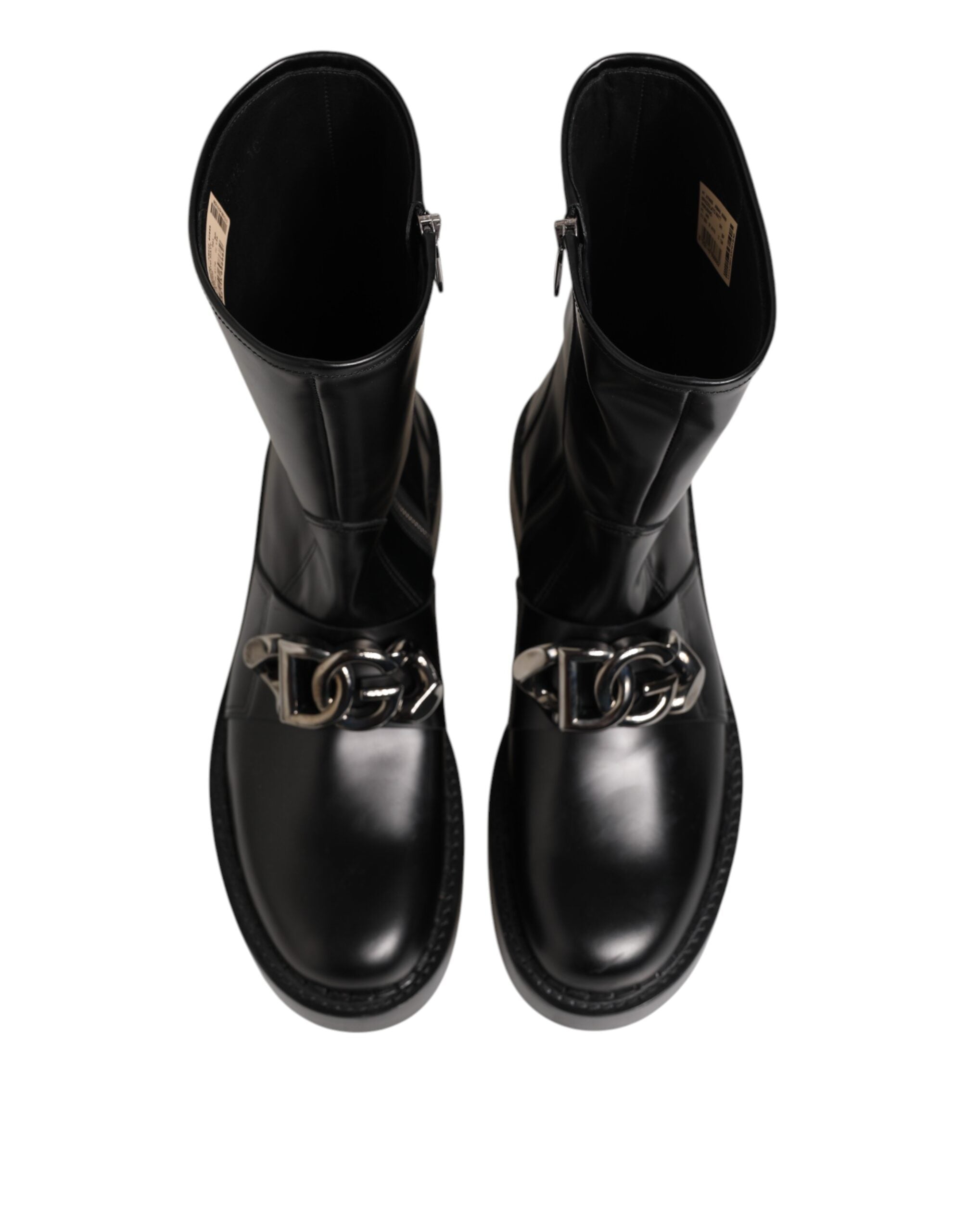 Мъжки ботуши Men’s biker boots DOLCE & GABBANA A70055 AB640 80999 Black top view