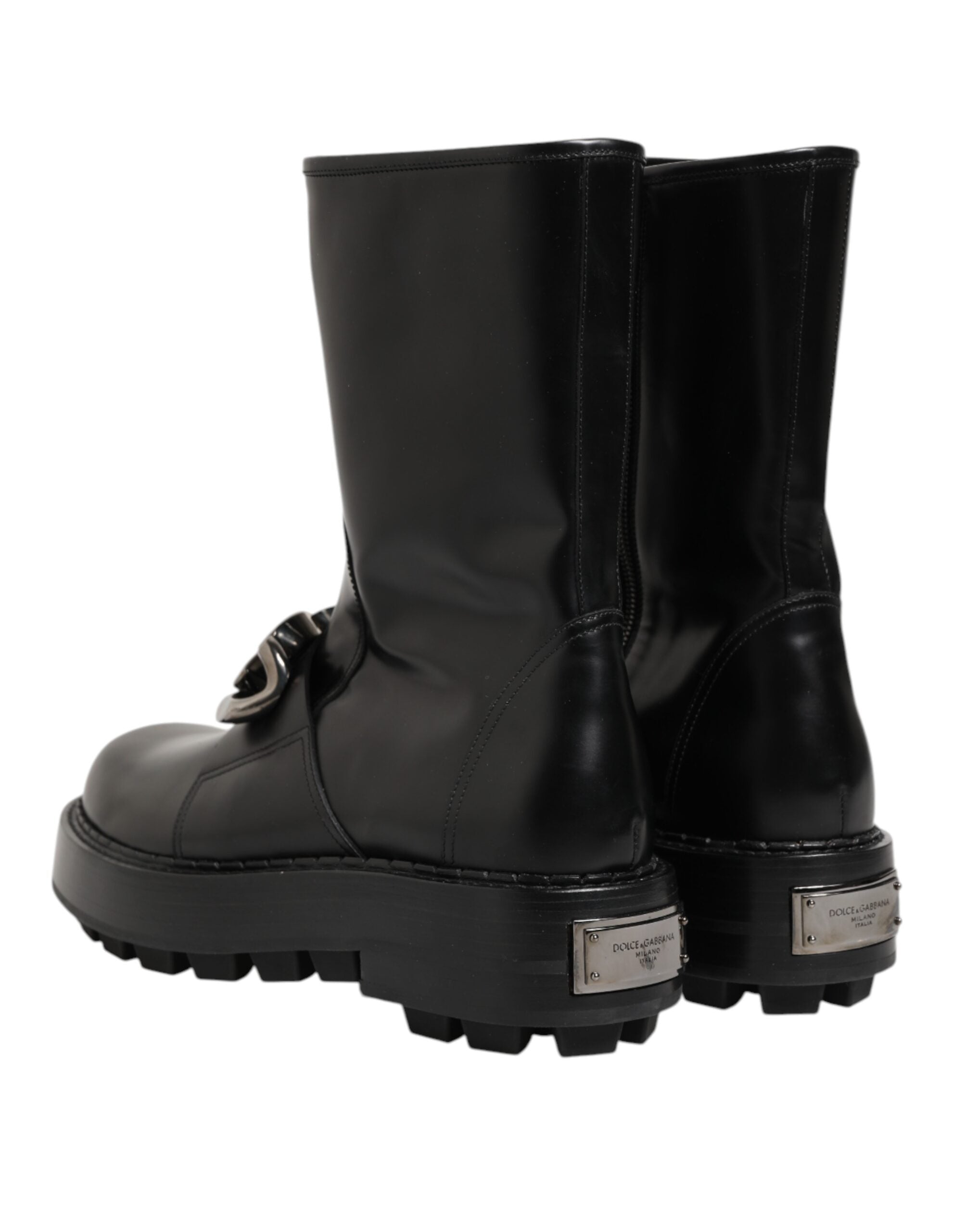 Мъжки ботуши Men’s biker boots DOLCE & GABBANA A70055 AB640 80999 Black heels view