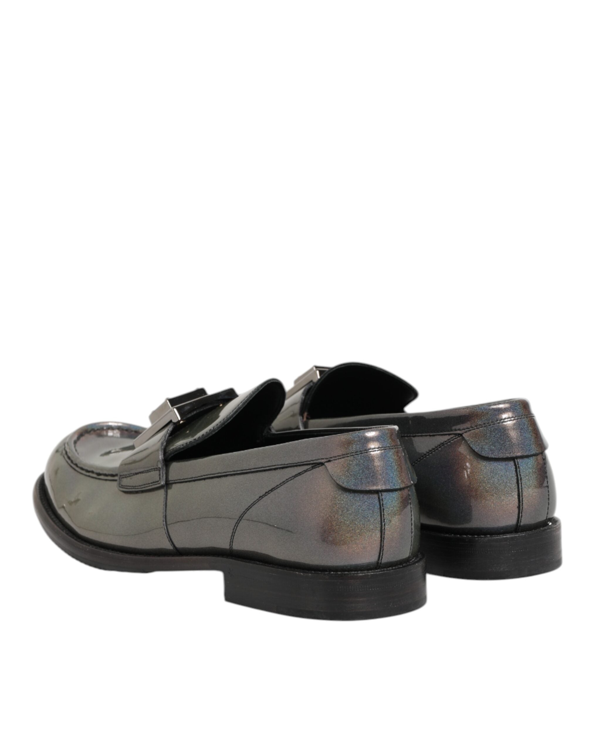 Мъжки обувки с метална плочка Dolce & Gabbana Metallic Logo Men Formal Shoes heels view