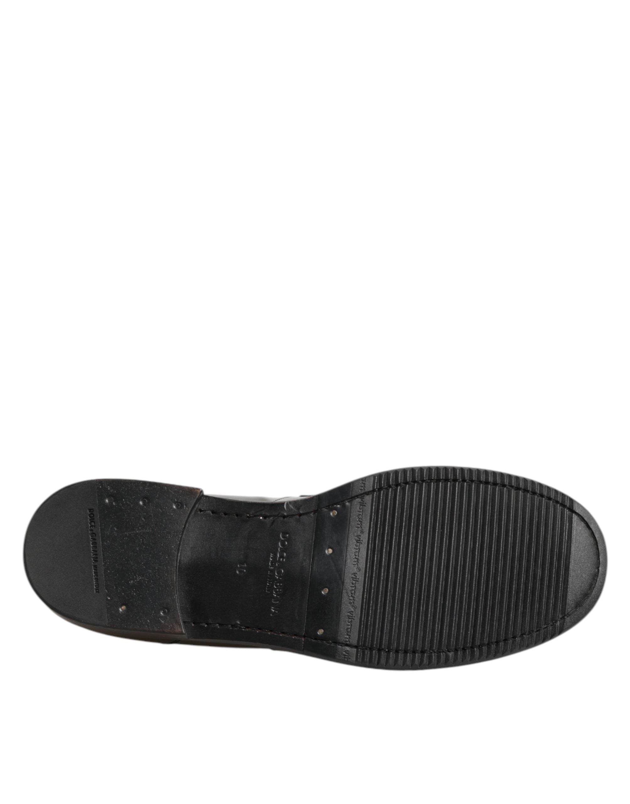 Мъжки обувки с метална плочка Dolce & Gabbana Metallic Logo Men Formal Shoes outsole view