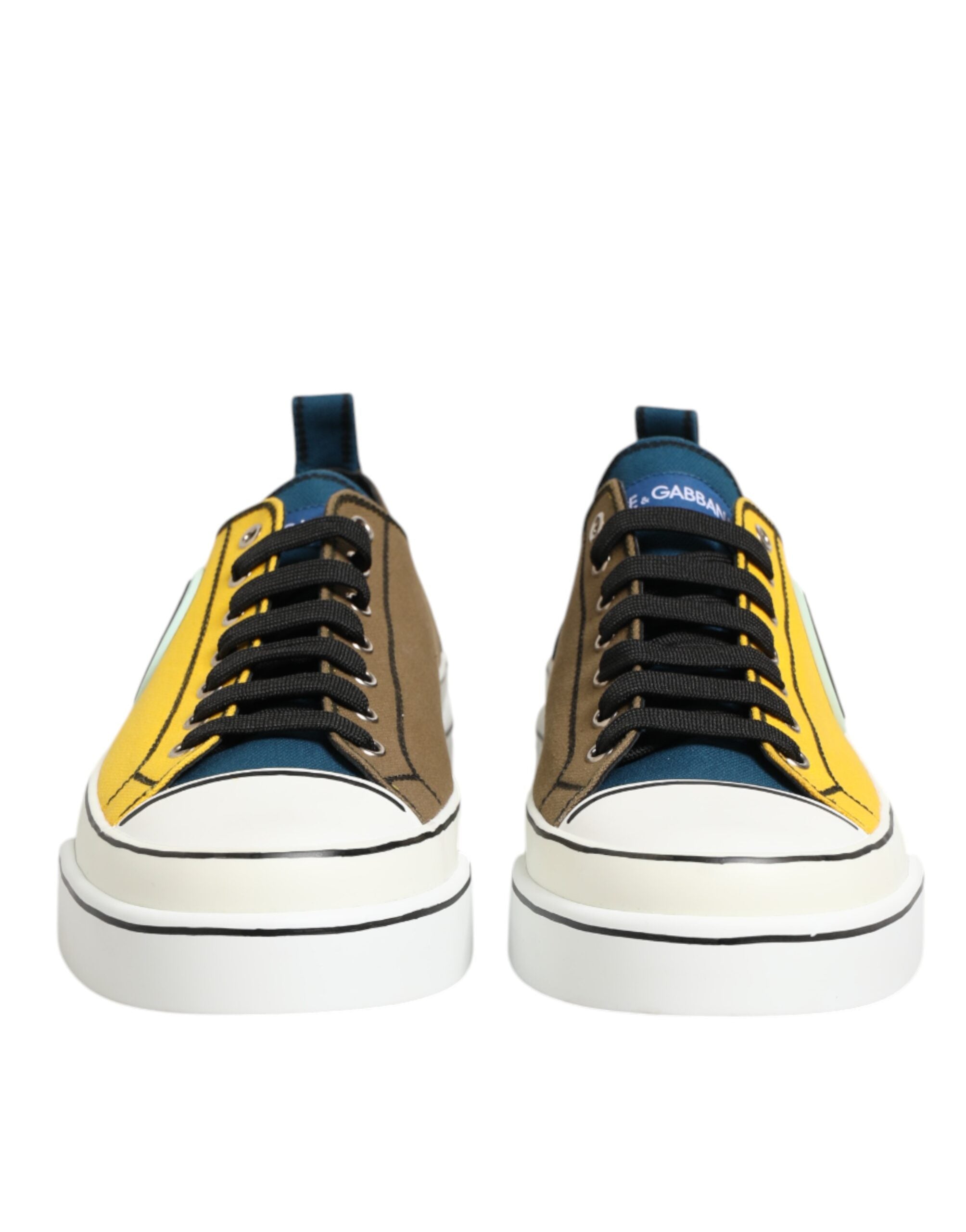 Мъжки кецове Men’s sneakers DOLCE & GABBANA CS1888 AO784 8Z009 White and Olive front view