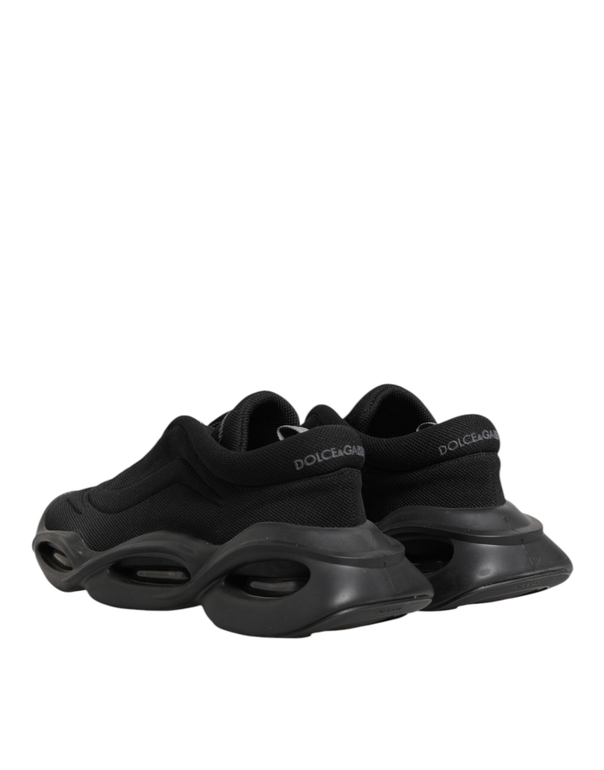 Мъжки маратонки Men’s sneakers DOLCE & GABBANA Wave CS2102 AE400 8B956 Black heel view