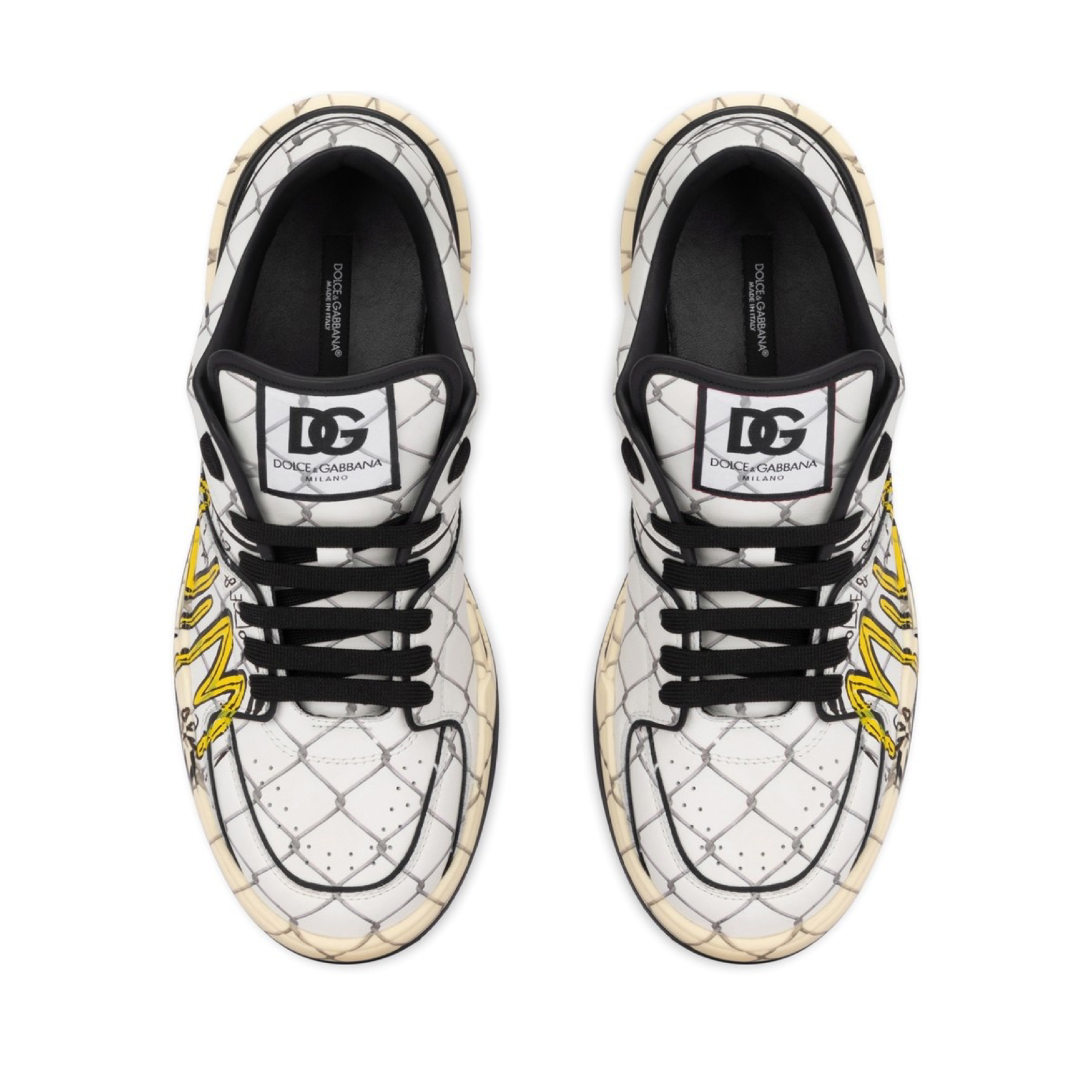 Dolce & Gabbana New Roma Printed Men Sneakers Top View