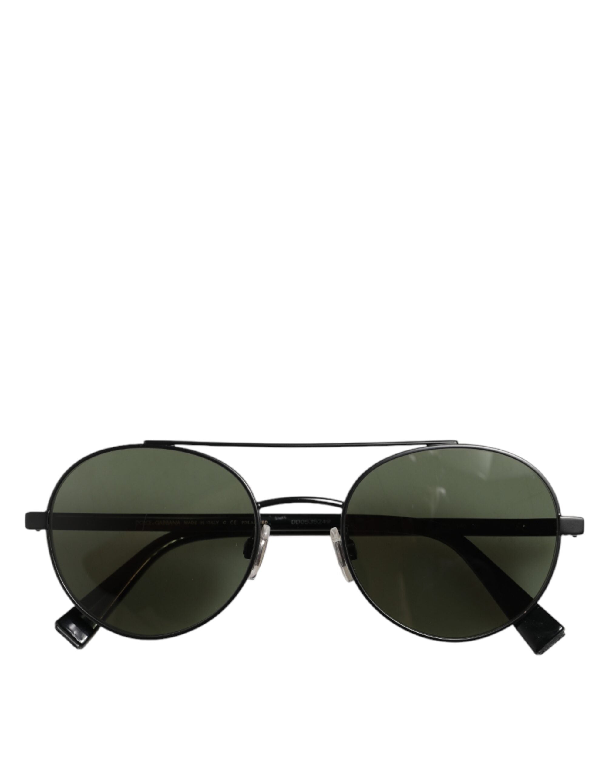 Dolce & Gabbana DG2245 Matte Black Steel Frame Gray Lens Sunglasses