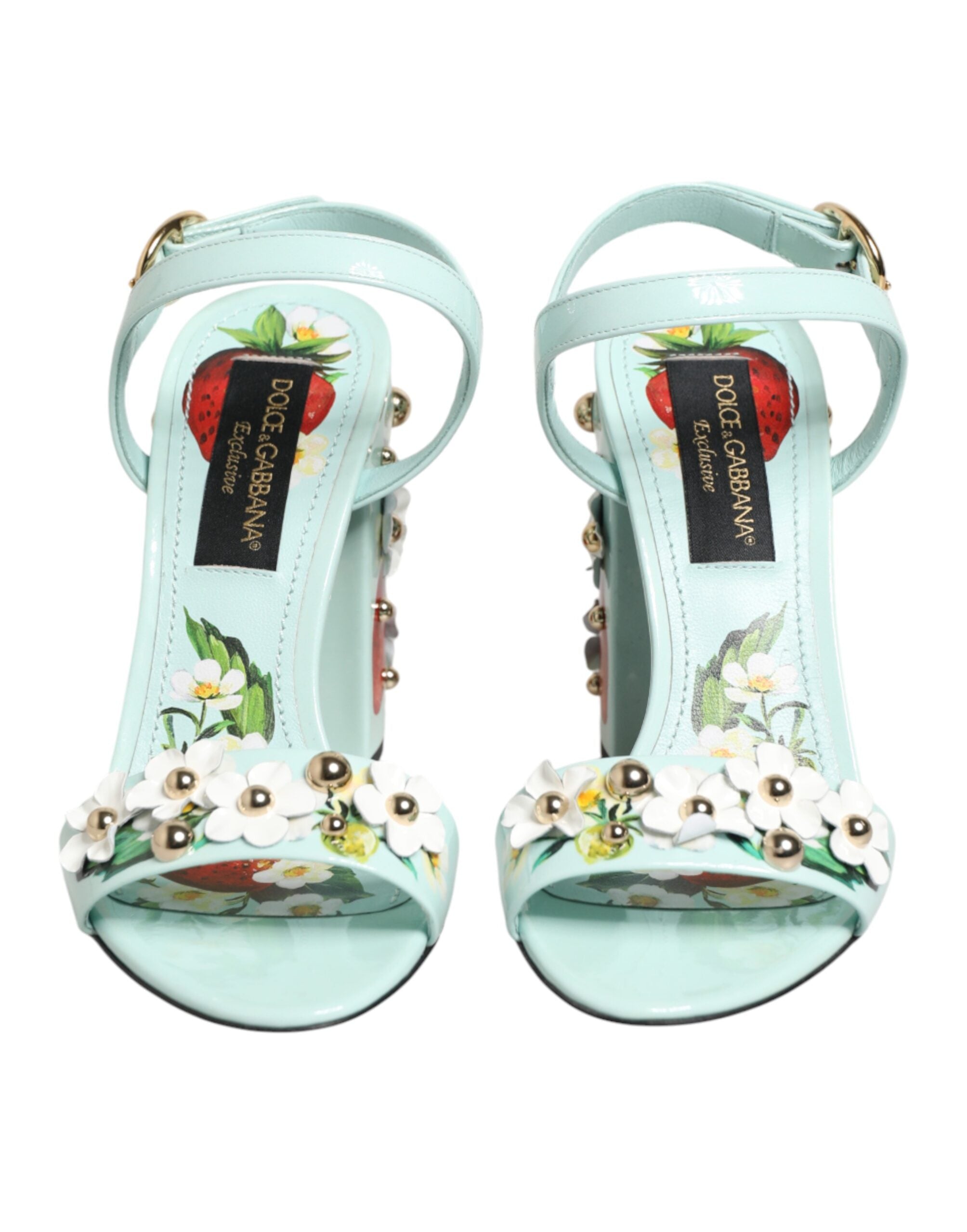 Дамски сандали Women’s sandals DOLCE & GABBANA CR1447 B9P38 HCS45 Fragole FDO. Azzurro front view