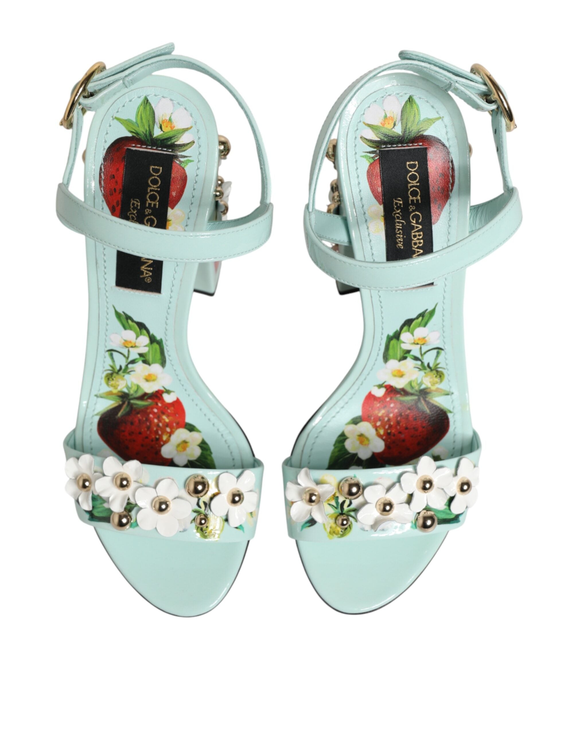 Дамски сандали Women’s sandals DOLCE & GABBANA CR1447 B9P38 HCS45 Fragole FDO. Azzurro top view