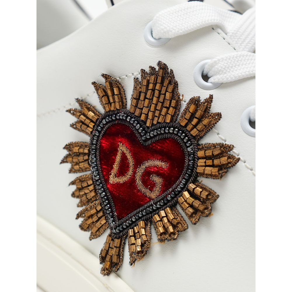 Dolce & Gabbana Portofino Sacred Heart Men Sneakers CS1640 B55458B441 Close-Up