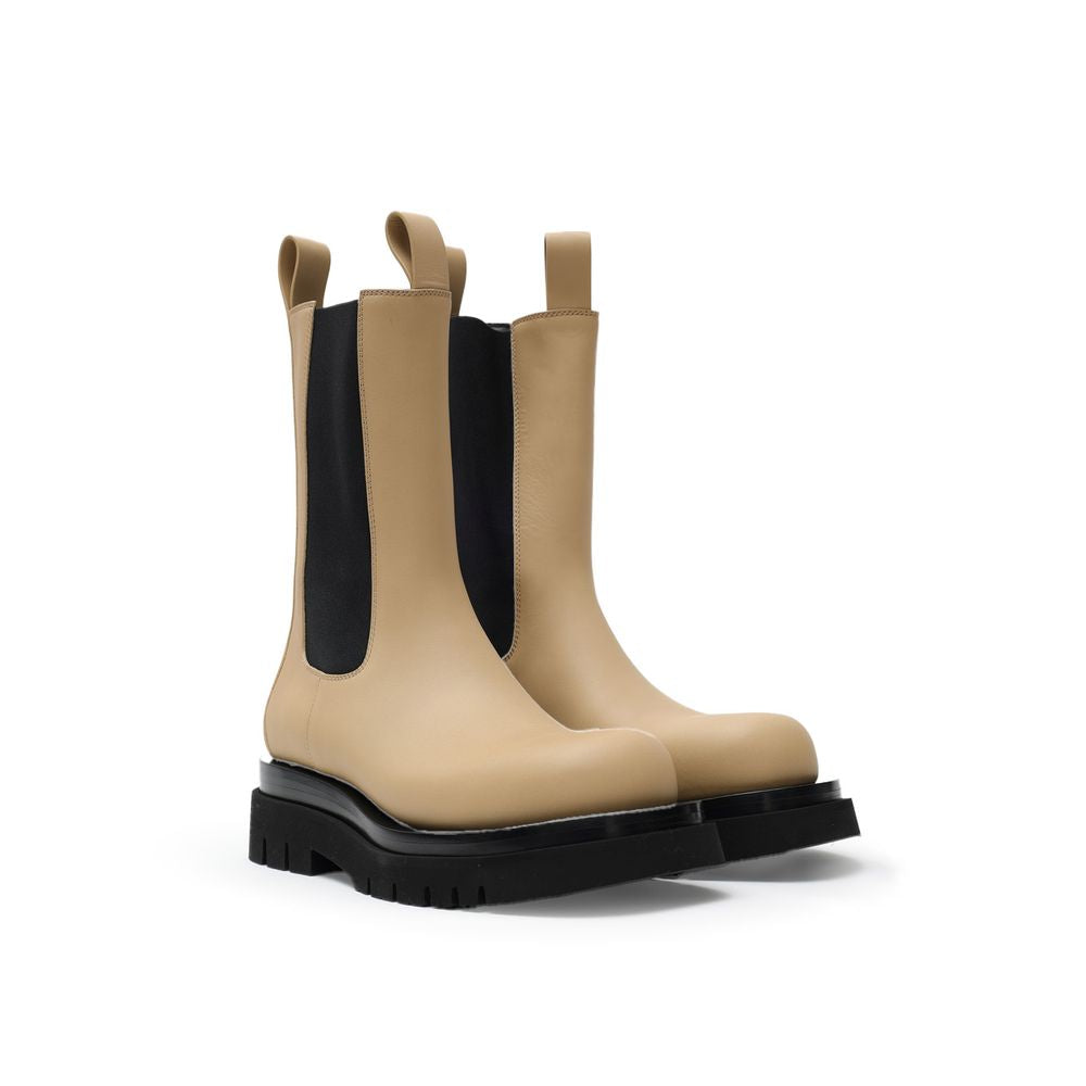 Дамски ботуши Women’s leather boots Bottega Veneta 592045VIFHO2624 Beige angled view