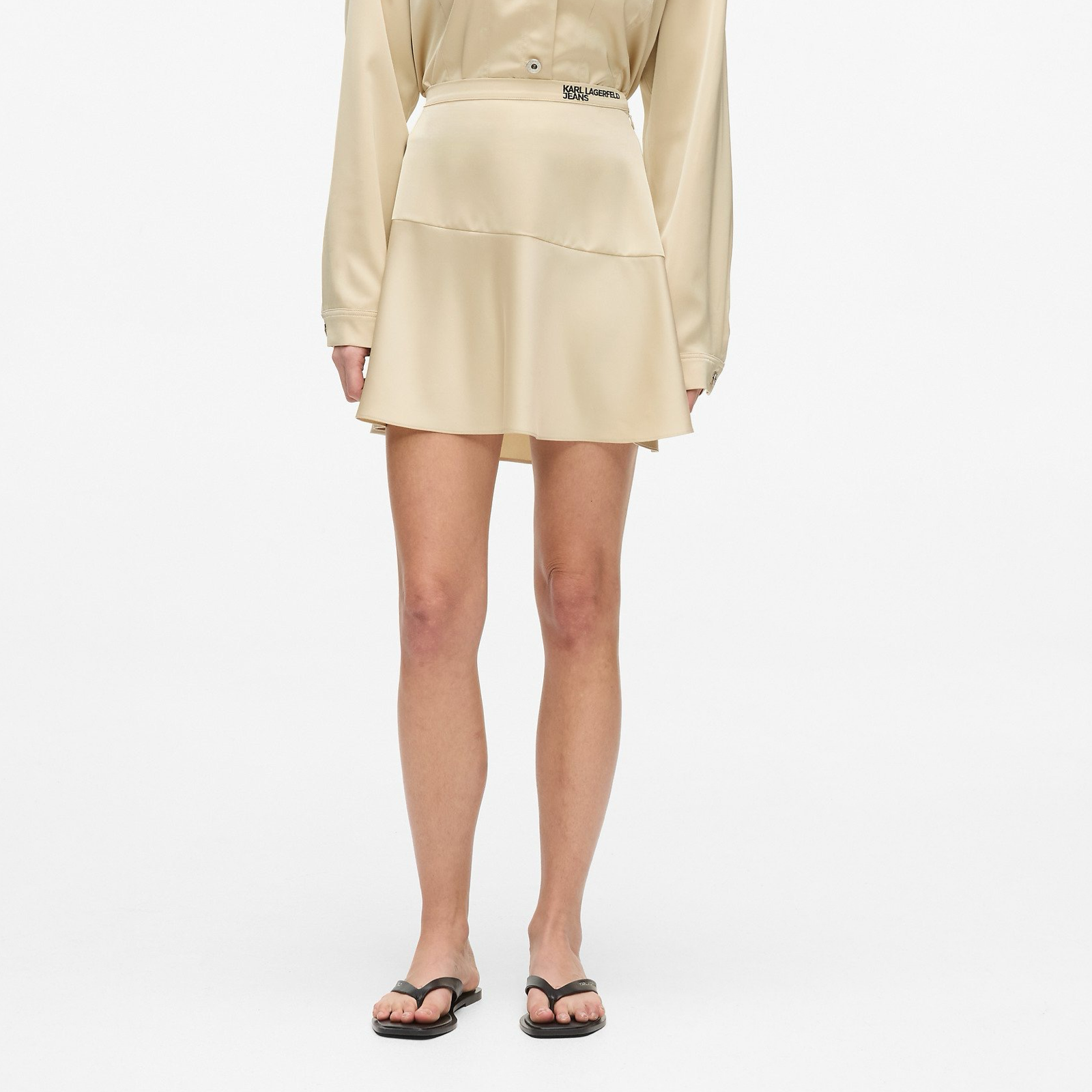 Дамска бежова пола Karl Lagerfeld Jeans Women Skirt K3W21B01O B11 Front View