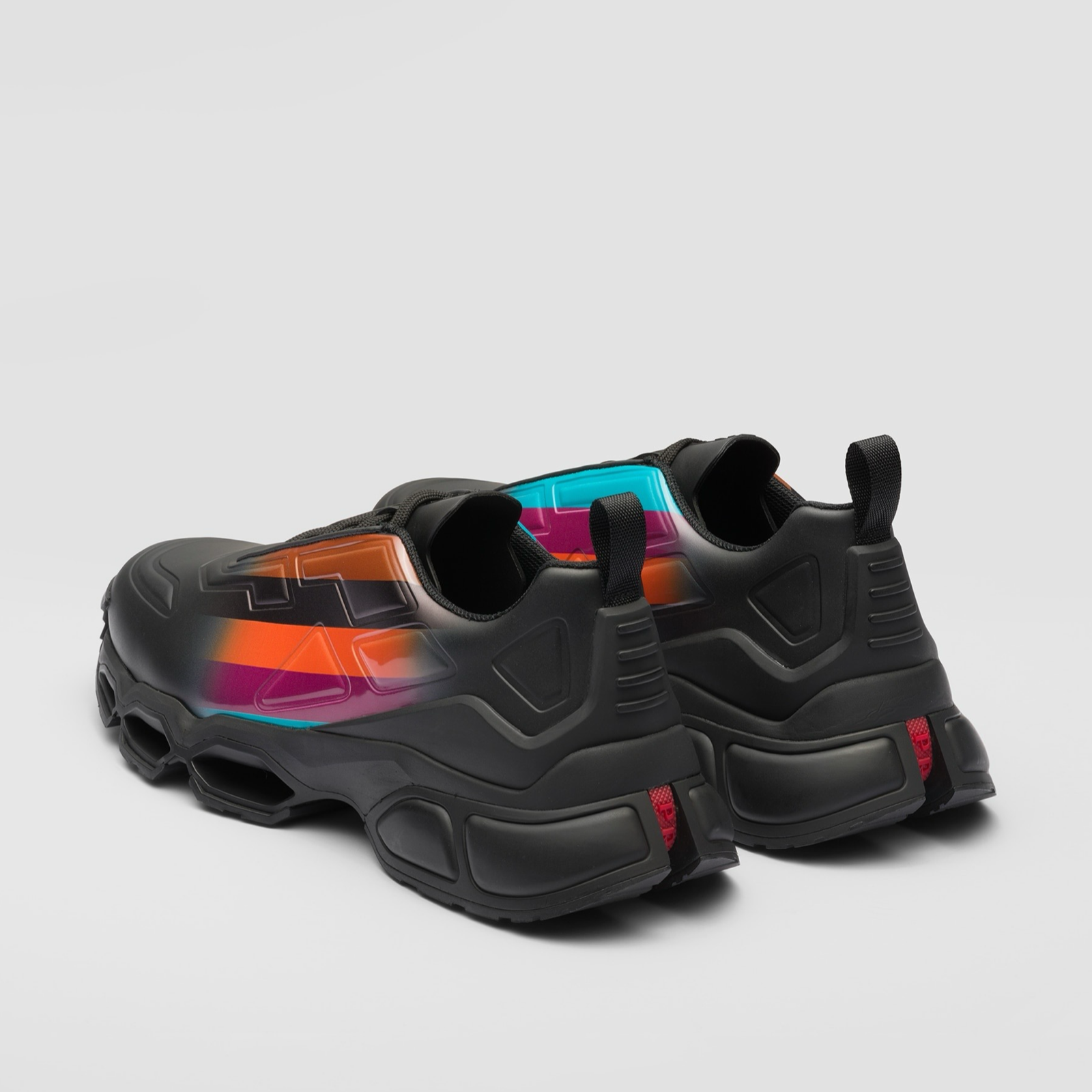 Prada Collision Cross Men Sneakers Heel View