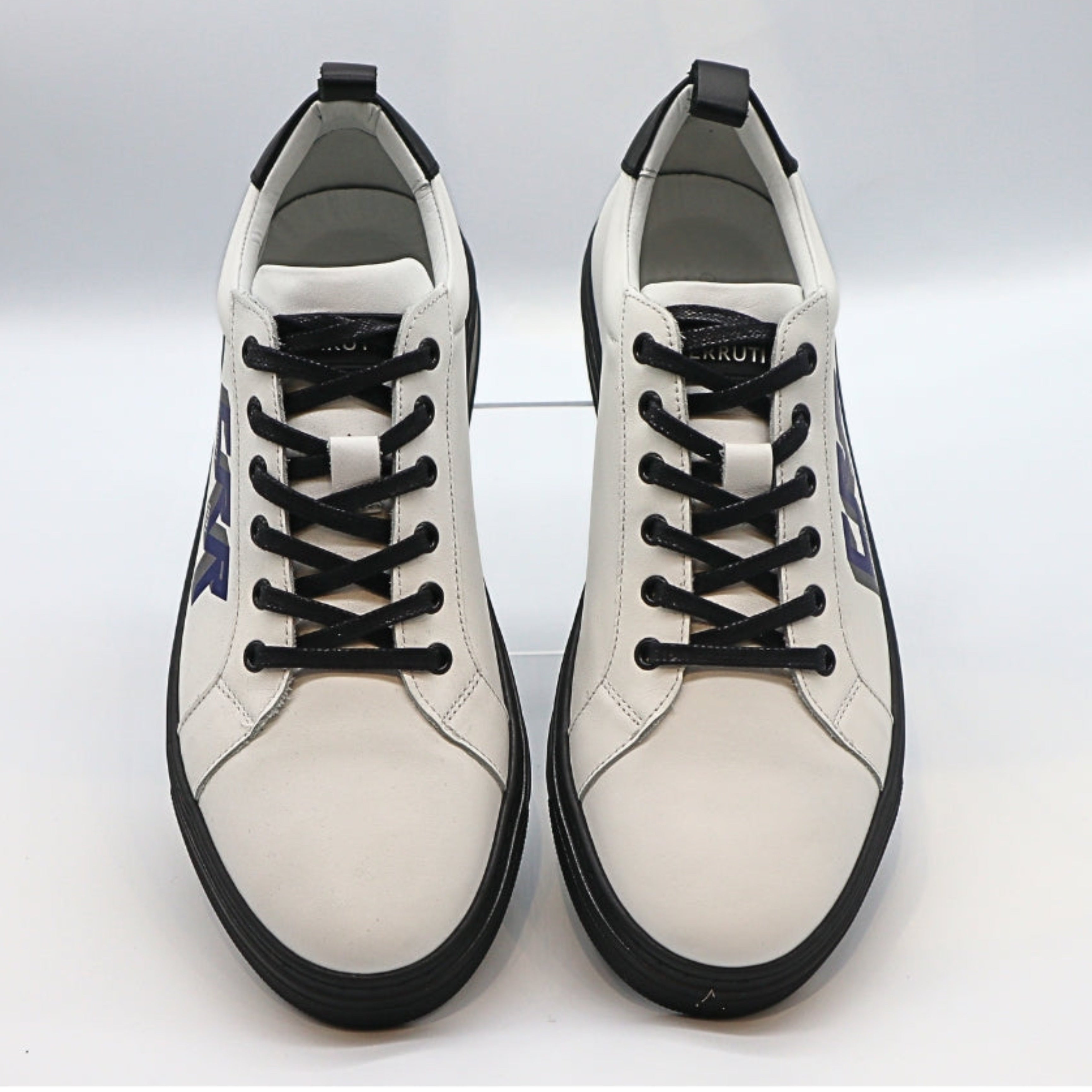 Мъжки кецове от естествена кожа в бяло Men’s sneakers Cerruti 1881 CSSU01168M42 White top view