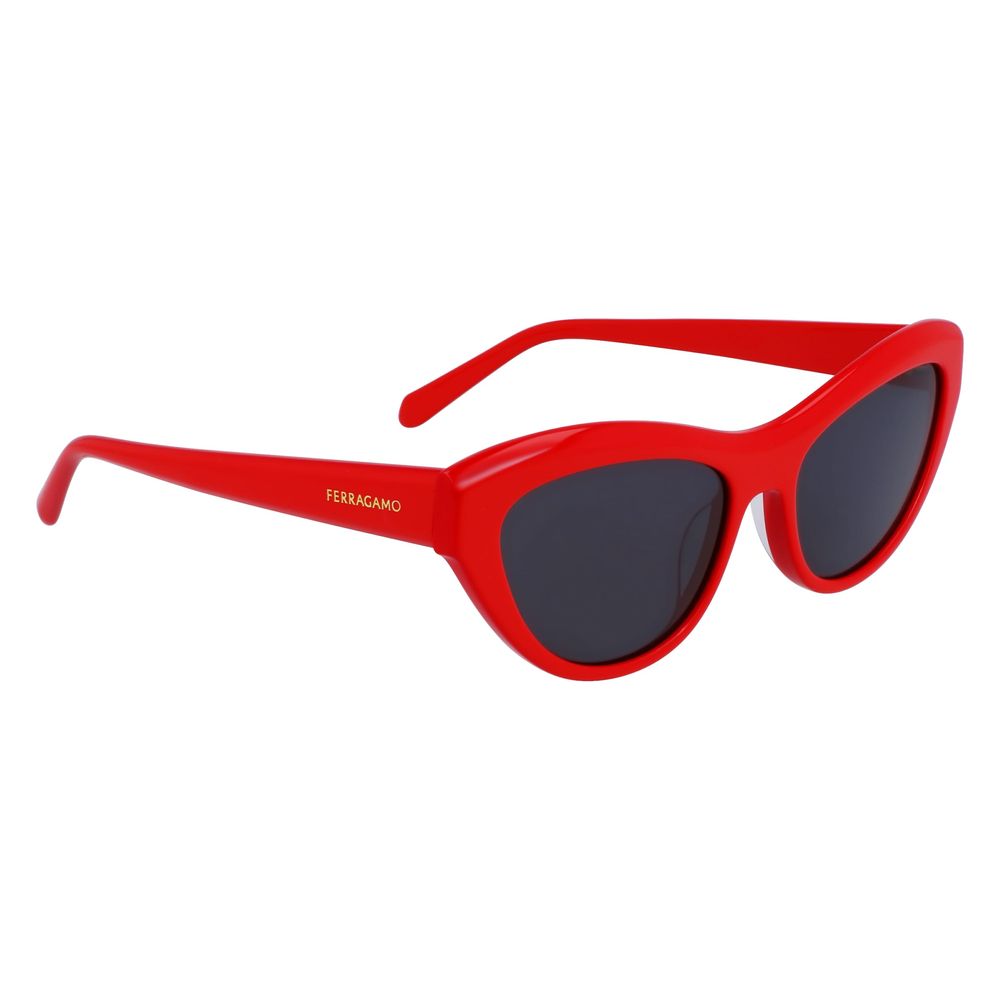 Ferragamo Red Acetate Sunglasses