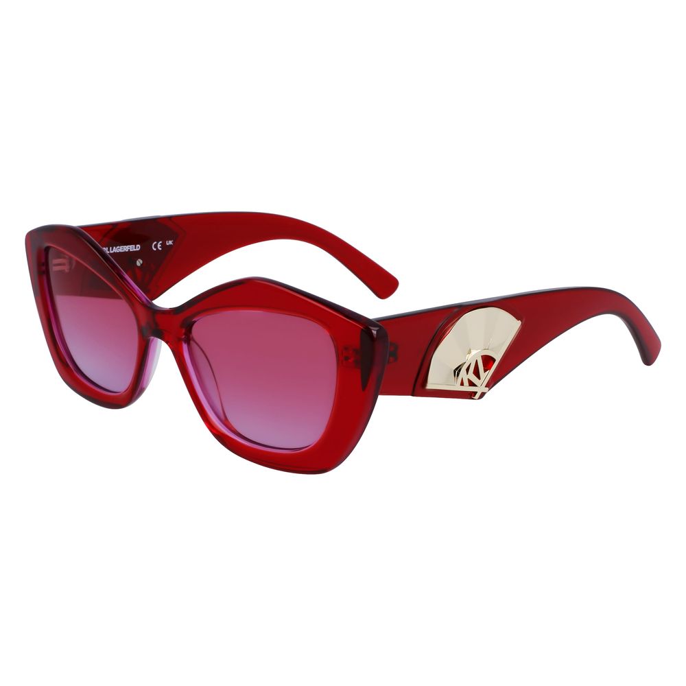 Karl Lagerfeld Red Acetate Sunglasses