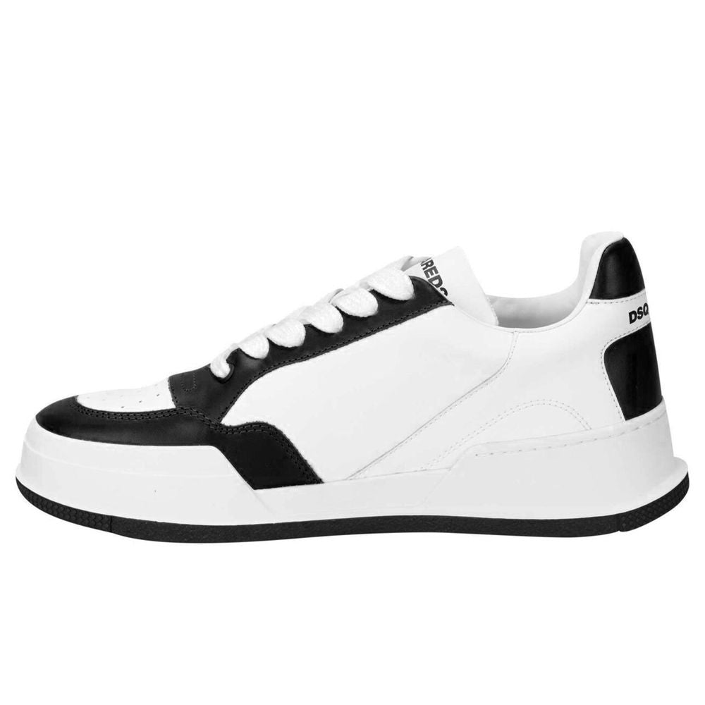 Мъжки кецове Men’s sneakers Dsquared2 Canadian SNM037301507620 White and Black Medial view