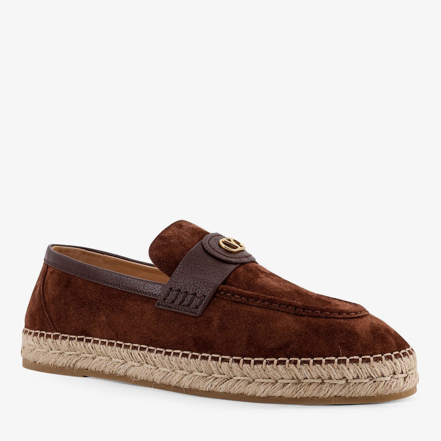 Мъжки еспадрили Men’s suede espadrilles Valentino Garavani 8Y2S0K00CKQ7N9 Brown angled view