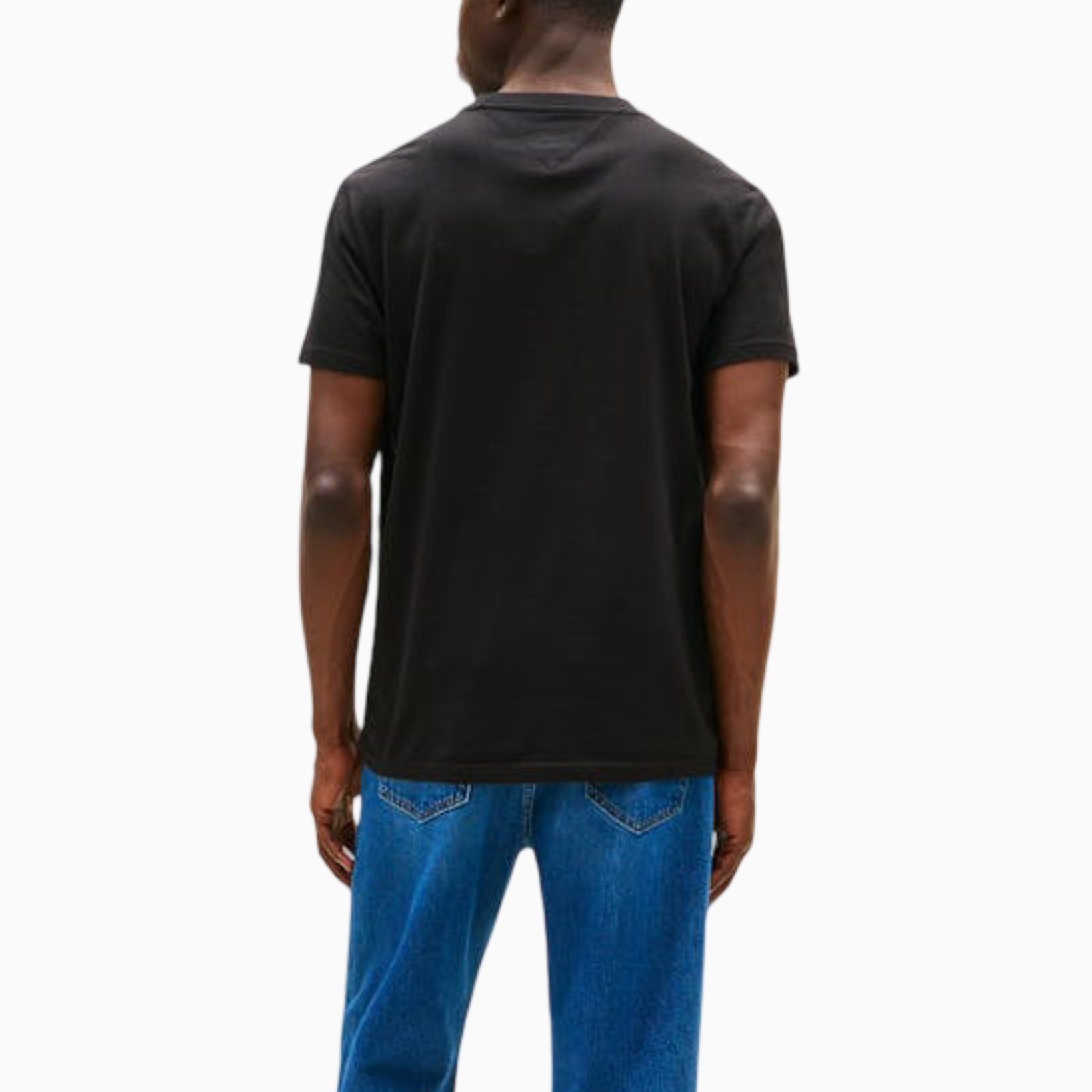 Мъжка черна тениска Tommy Hilfiger Jeans Men T-shirt DM0DM21780 BDS Back View