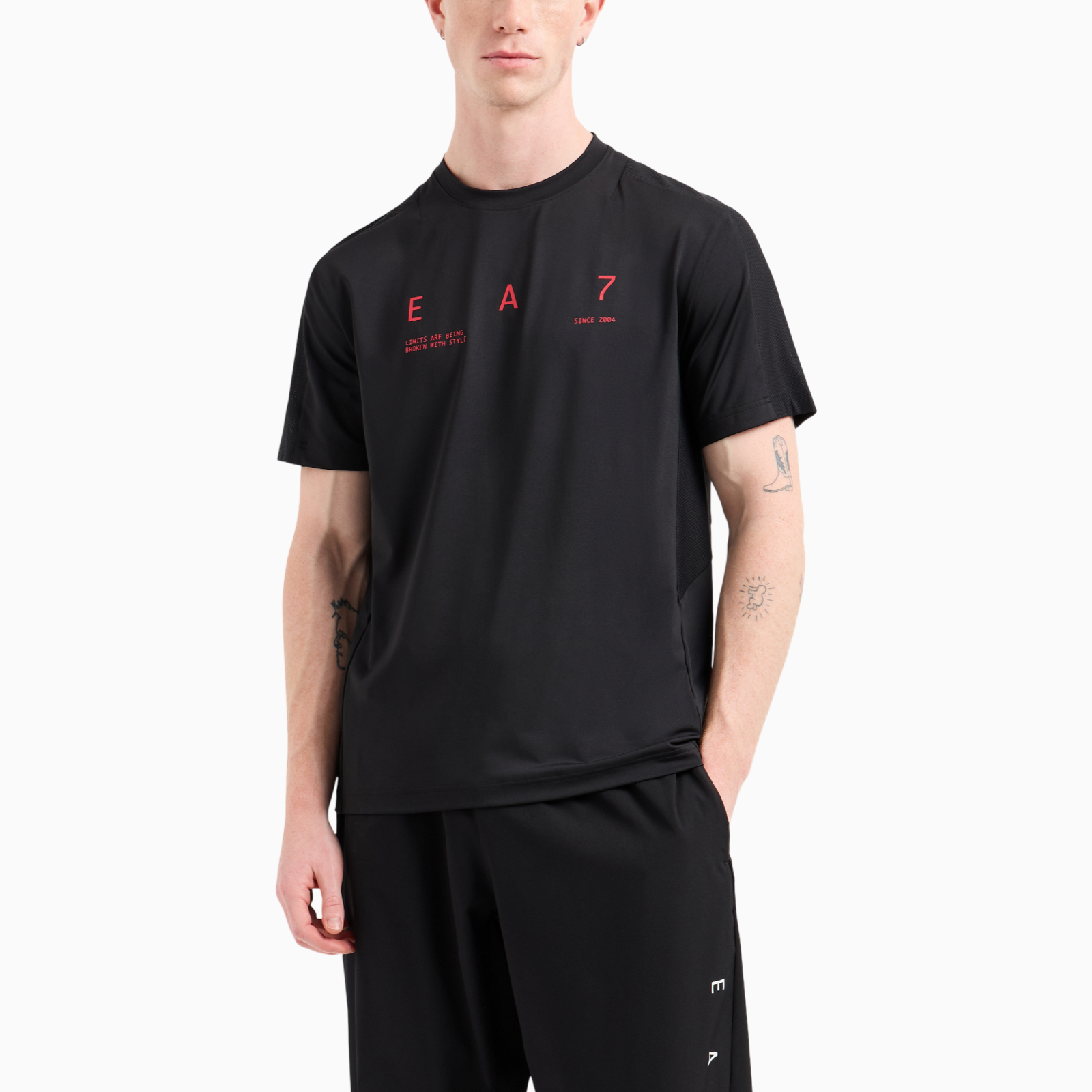 Мъжка черна тениска EA7 Emporio Armani 7M000110 AF13802 Front