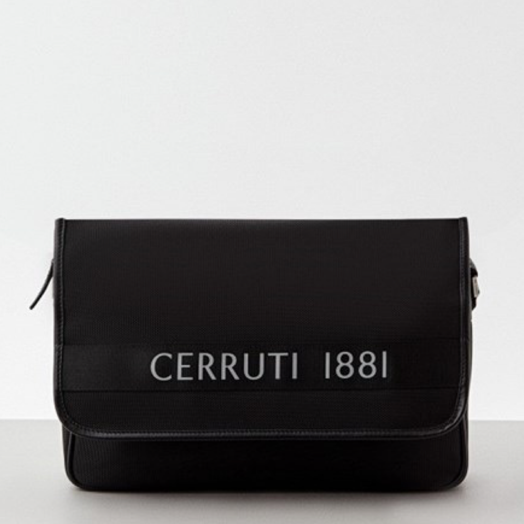 Черна найлонова мъжка чанта Cerruti 1881