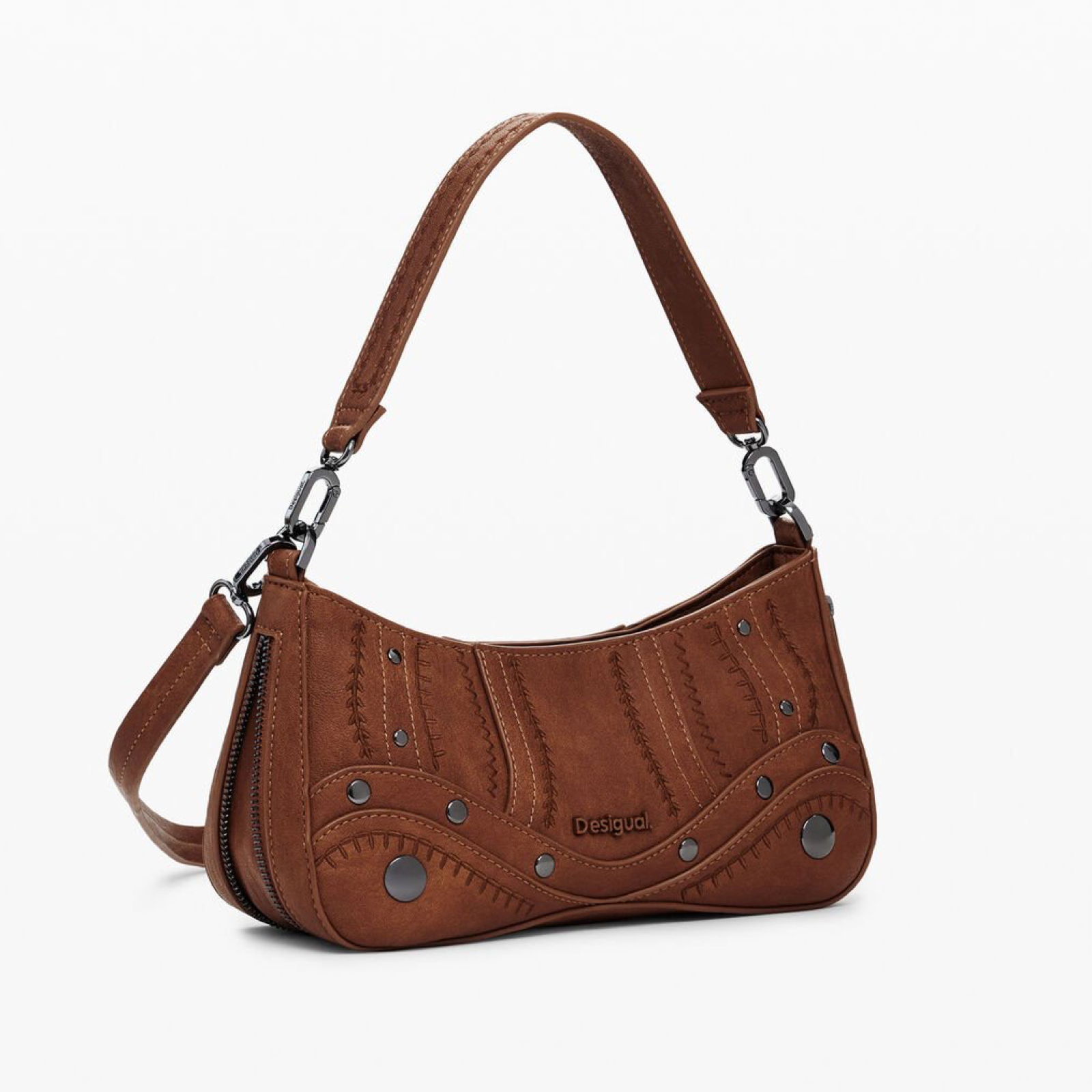 Дамска кафява чанта Desigual Women Shoulder Bag 25WAXPA7 Side View