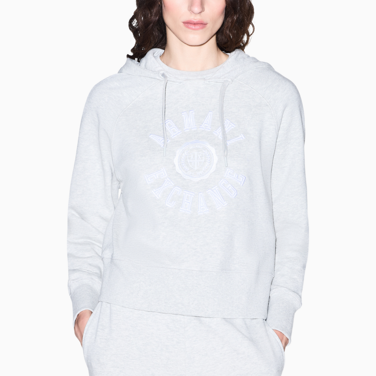 Дамско сиво худи Armani Exchange Women Sweatshirt XM002657 AF25527 O8019 Front View