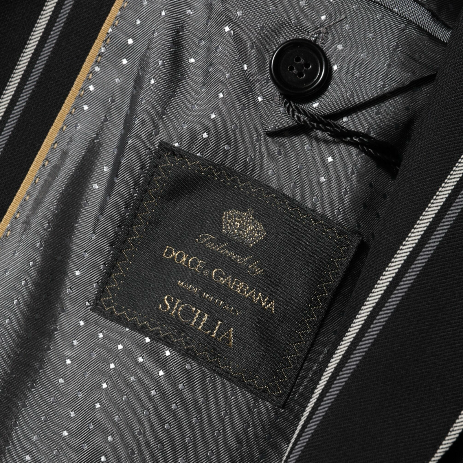 Dolce & Gabbana Sicilia Stripes Men Blazer Close-Up