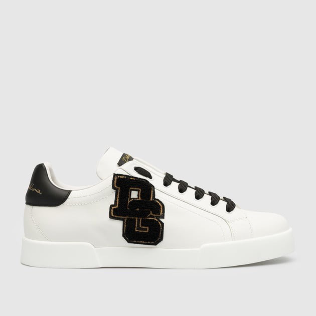 Мъжки бели кецове Dolce & Gabbana Portofino DG Logo Men Sneakers Medial View