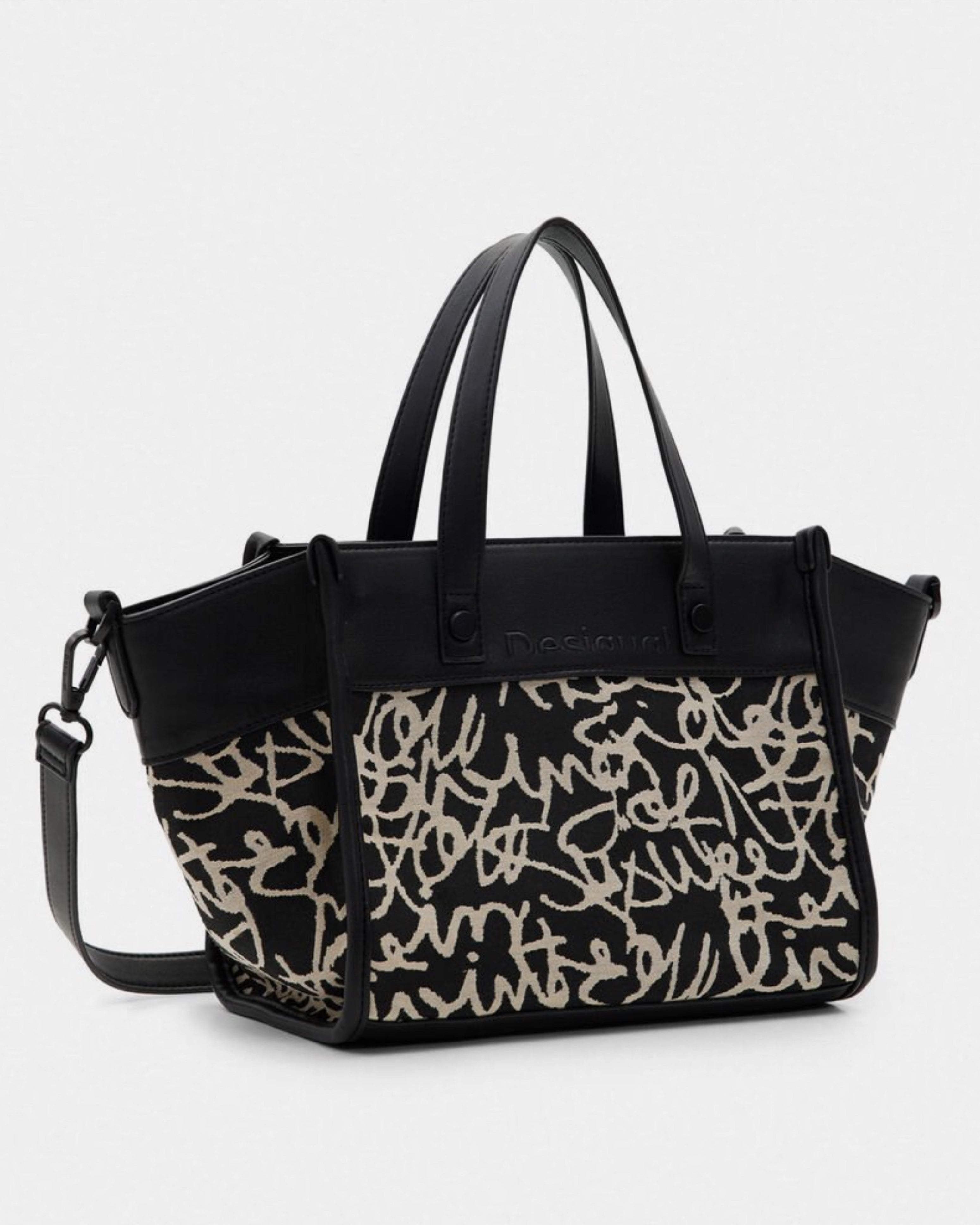 Дамска чанта Women’s canvas handbag Desigual 23WAXA31 2000U Black
