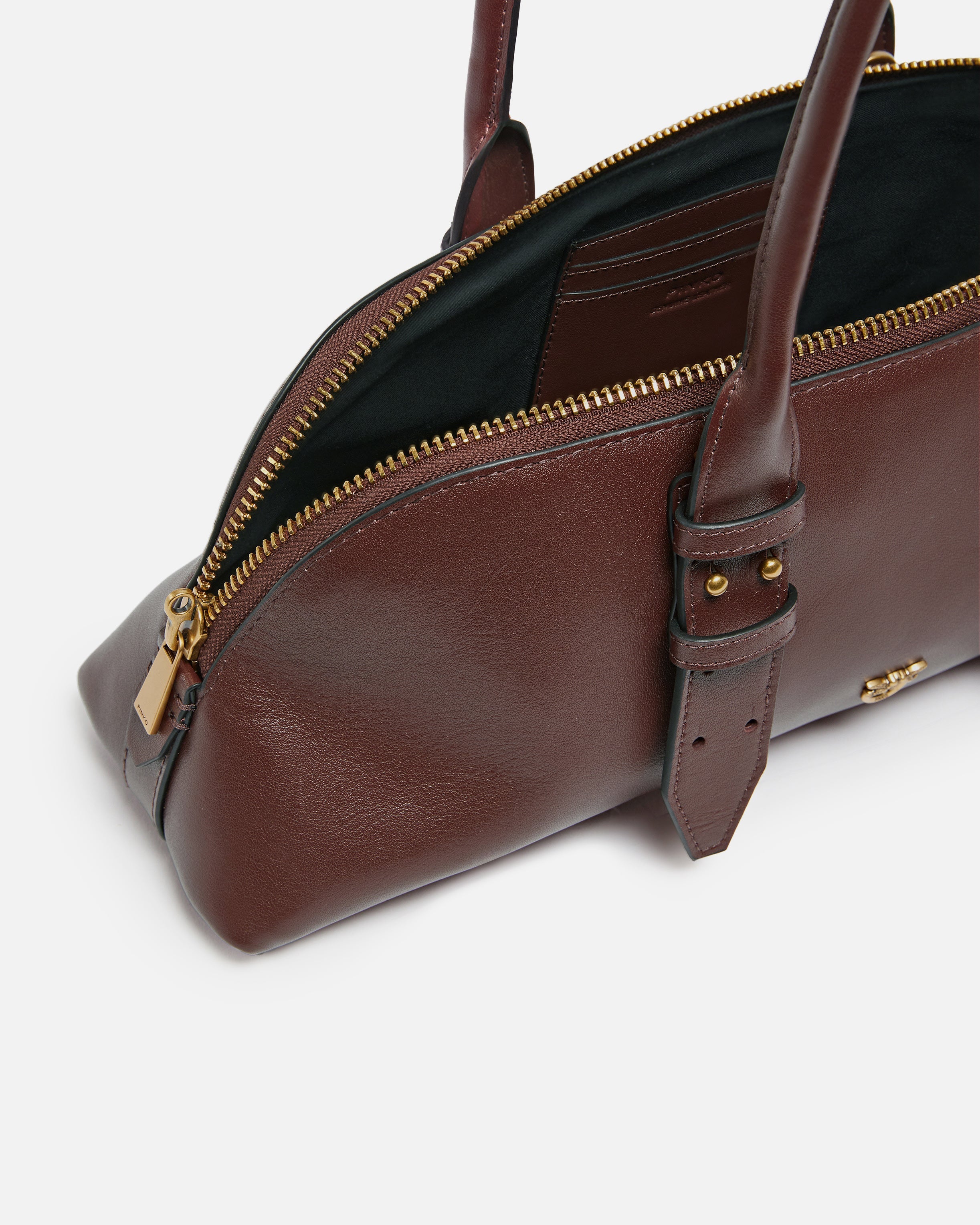 Дамска чанта Women’s large bowling baguette bag Pinko 106169 A0QO R49Q Burgundy inside view