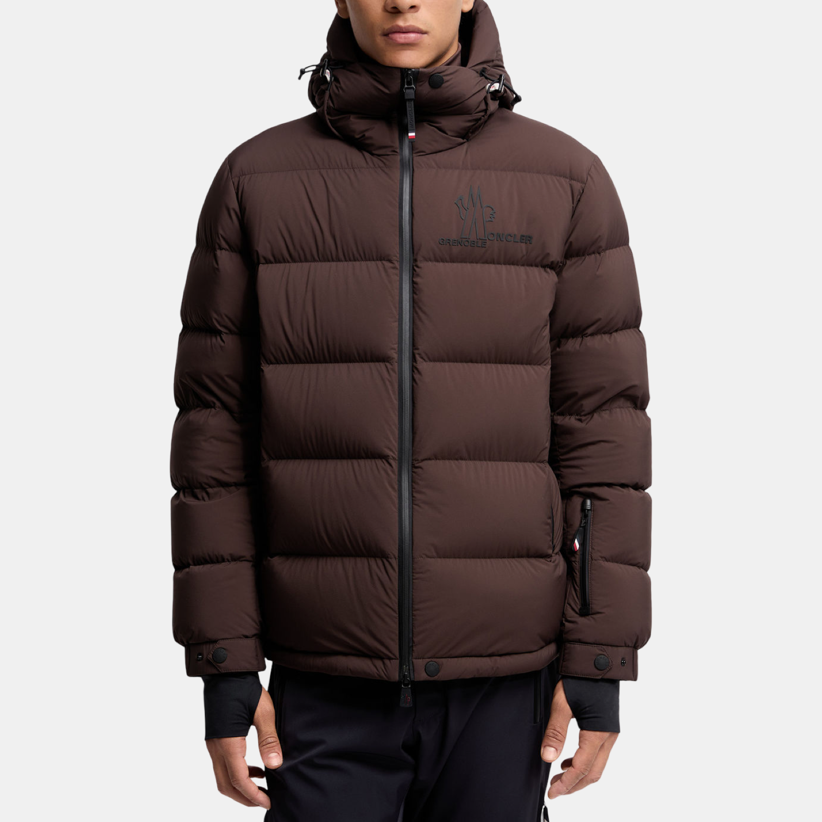 Moncler Grenoble Isorno Hooded Men Down Ski Jacket K20971A 000505 39X6 Front View