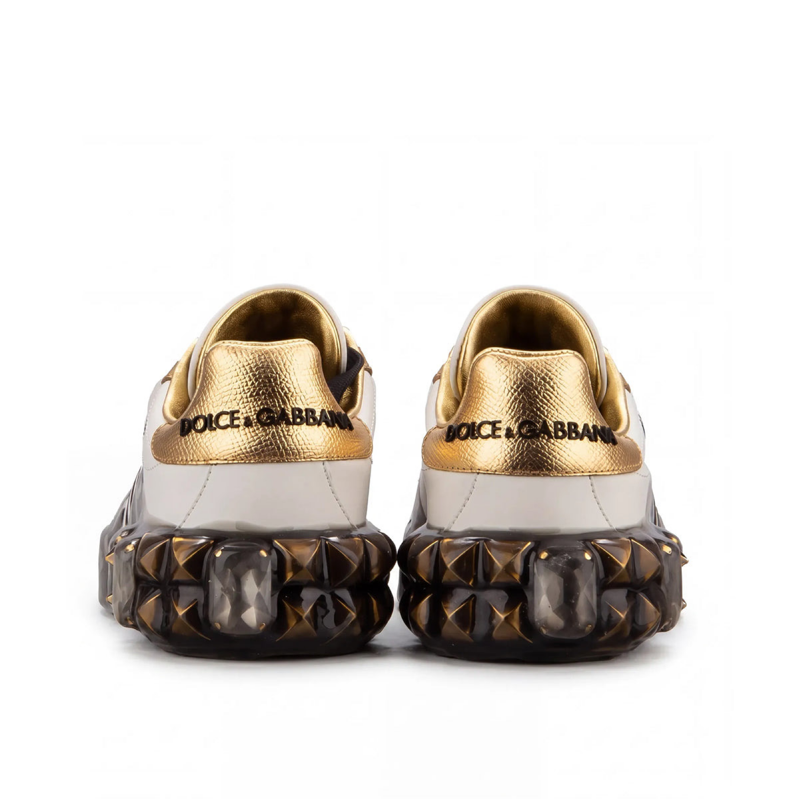 Dolce & Gabbana Crystal Studded Portofino Women Sneakers Heel View