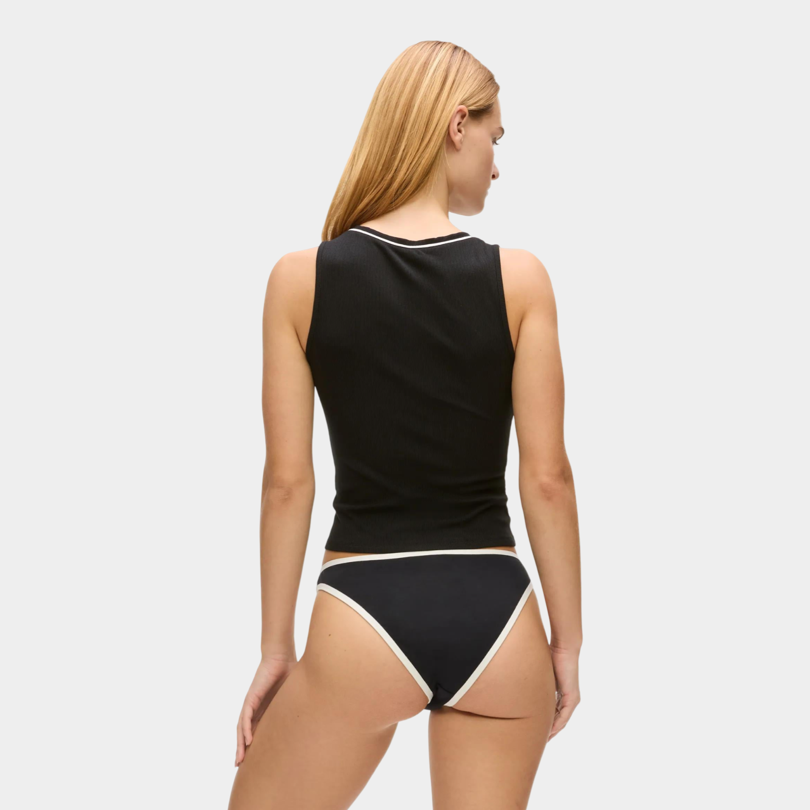 Дамски черен топ Karl Lagerfeld Jeans Women Tank Top B2W44008 999 Back View