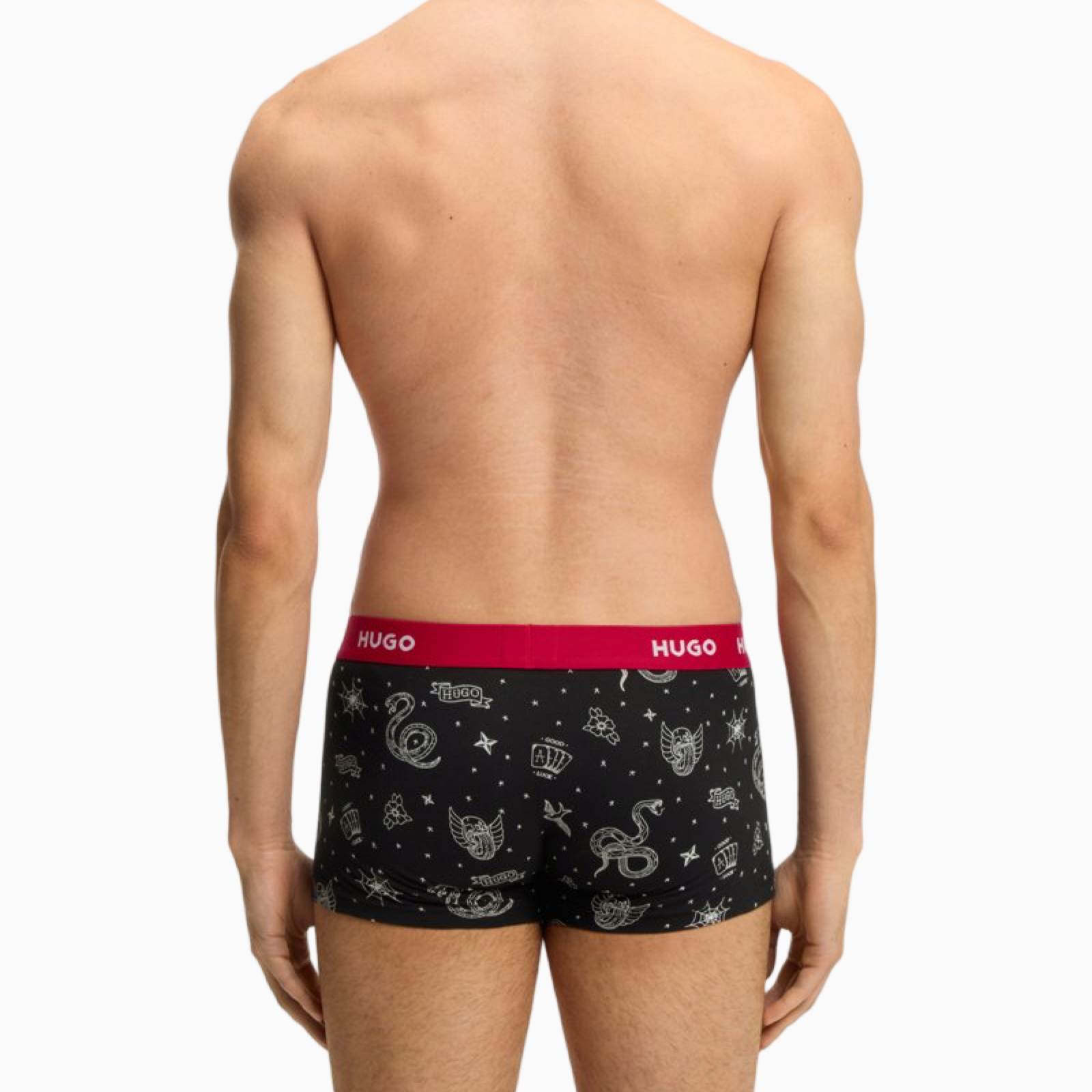 Мъжки боксерки Hugo Men 3-pack Boxers 50532550 980 Model Back View
