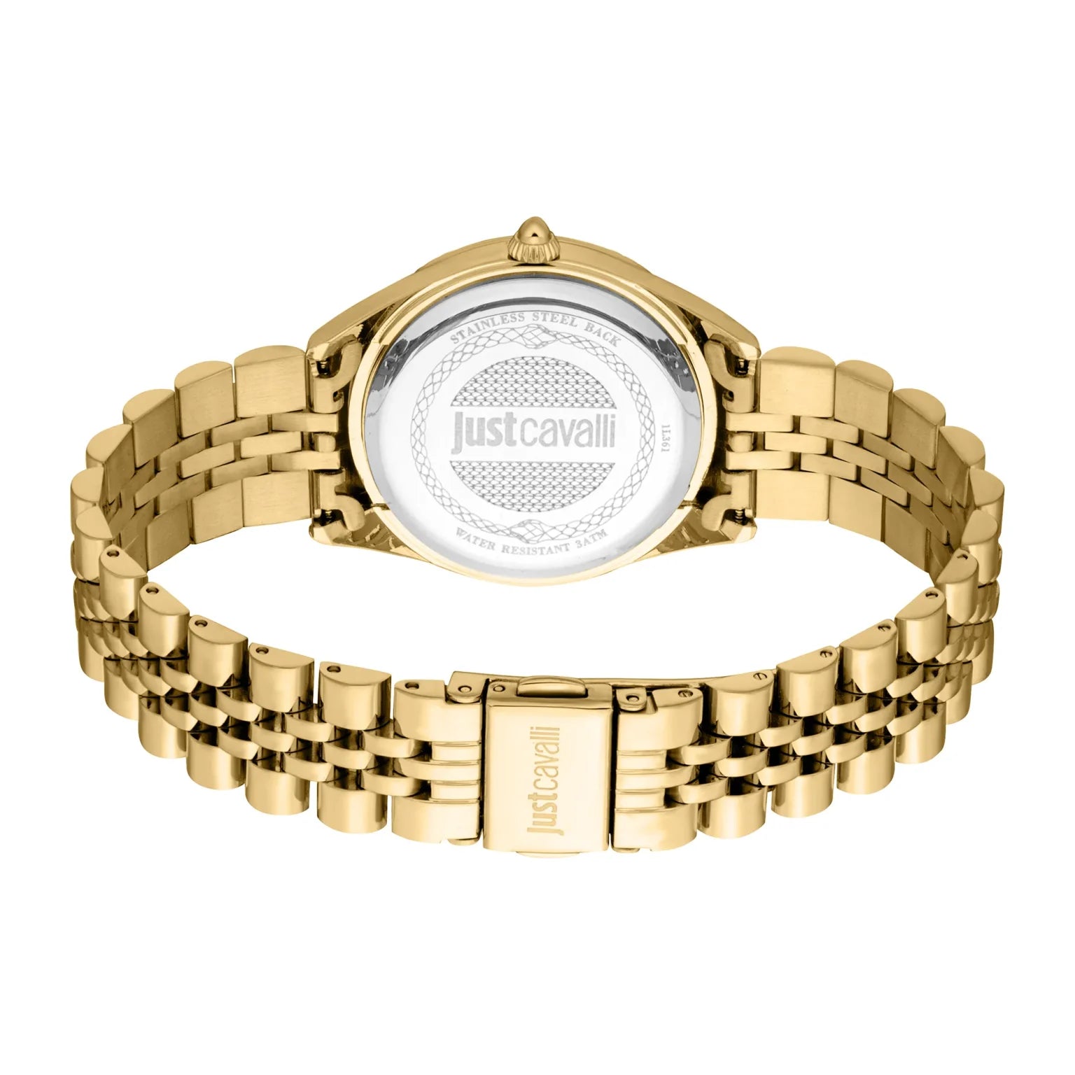 Комплект дамски часовник и гривна Women’s watch Just Cavalli SET Vittoria Glam JC1L361M0055 Yellow Gold MOP
