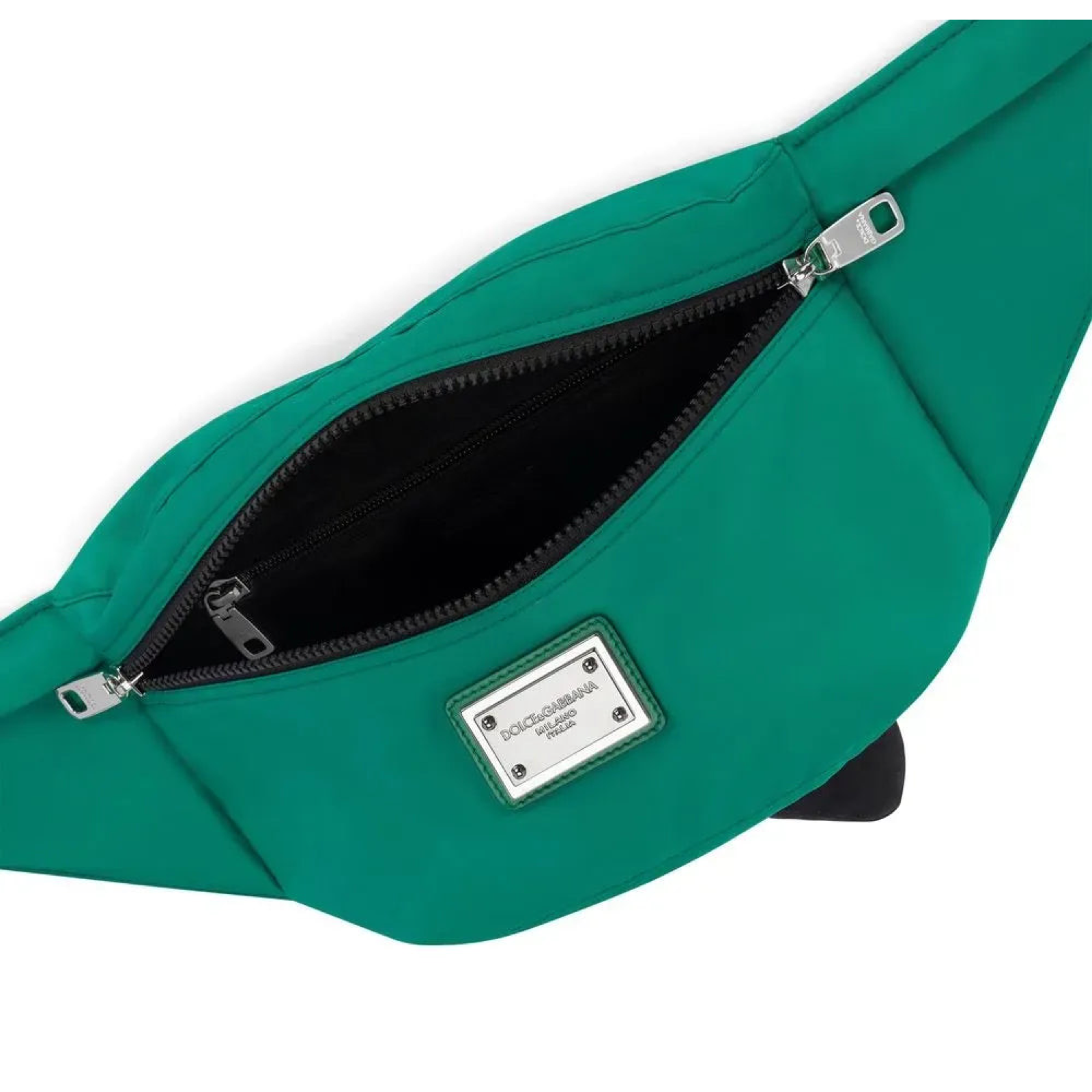 Dolce & Gabbana Green Logo Plaque Waist Bag Top View