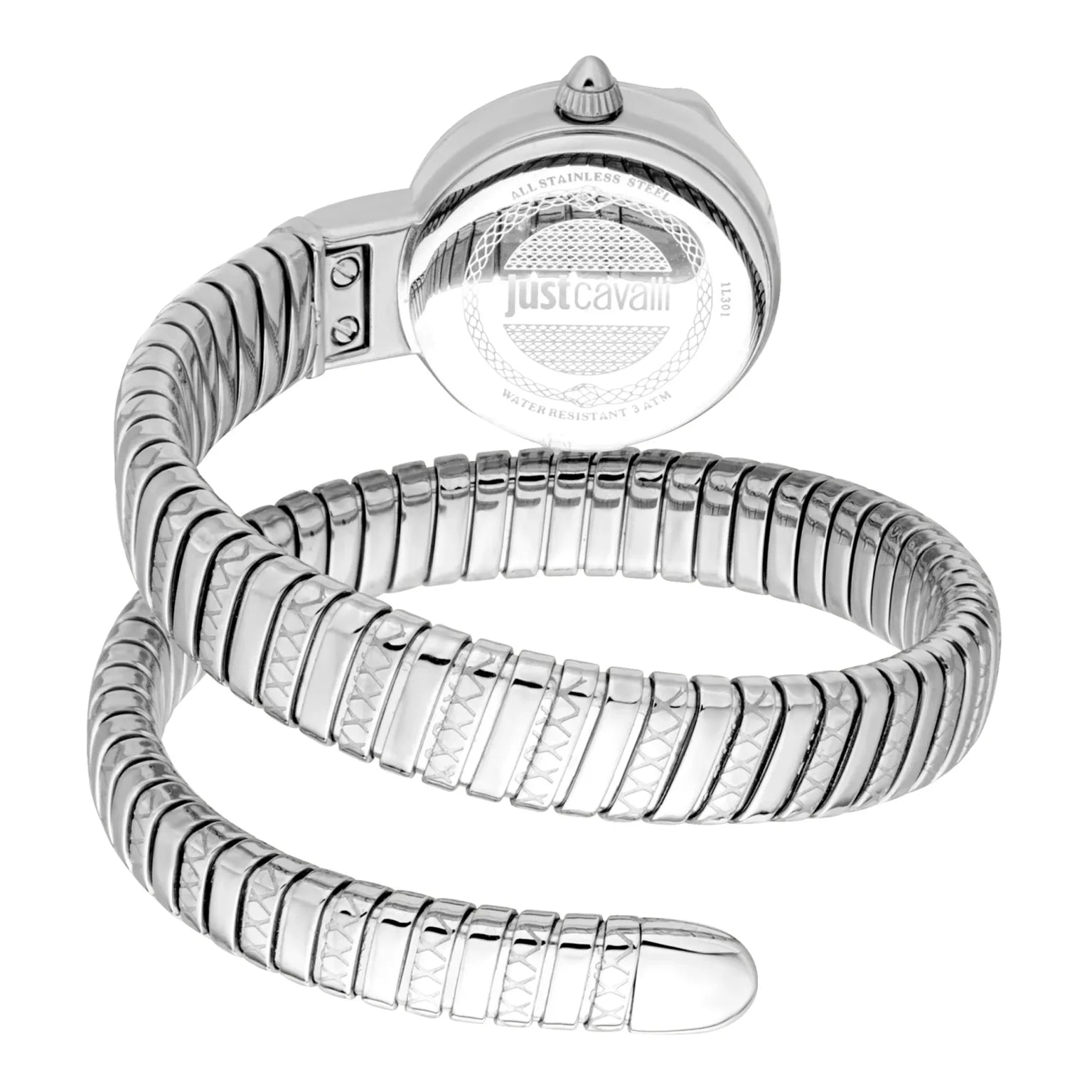 Дамски часовник Women’s watch Just Cavalli Signature Snake Cerchio JC1L301M0085 Silver Grey