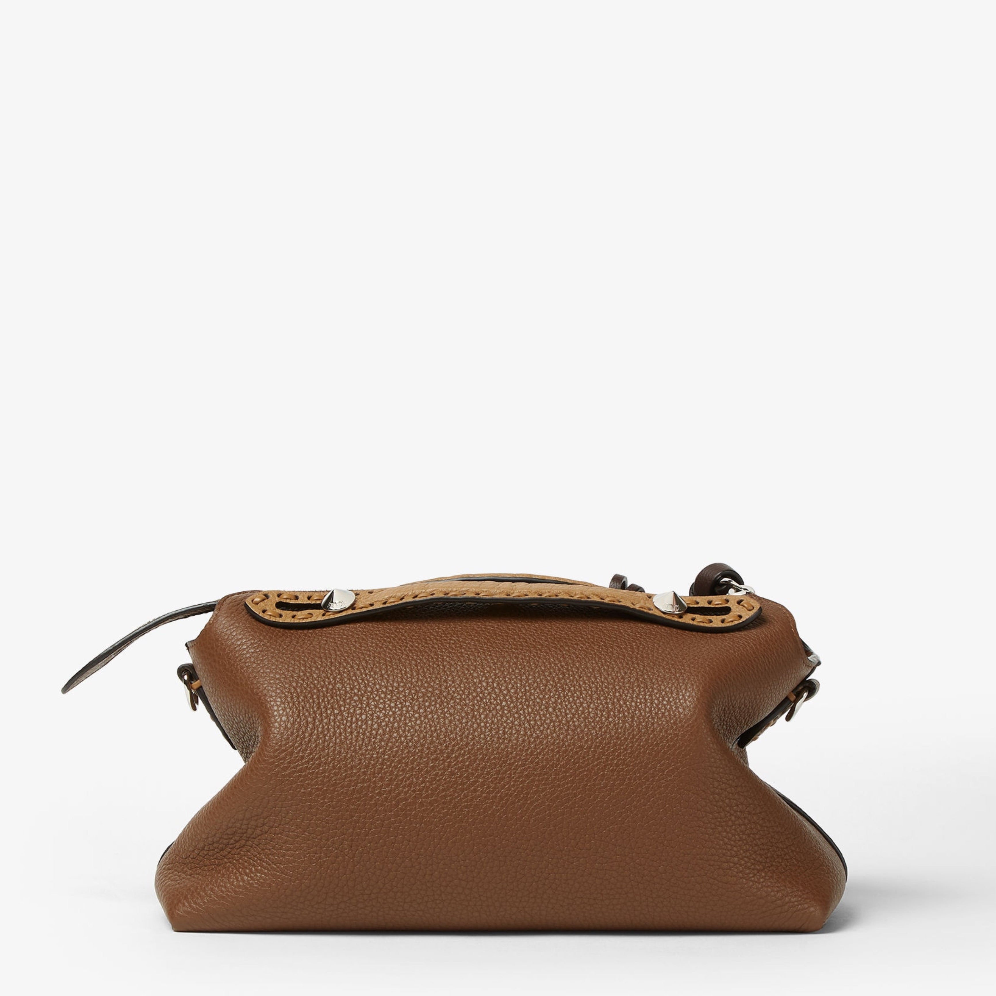 Дамска луксозна чанта Women’s shoulder bag Fendi By the way Selleria 8BL155AV1JF1TVA Brown back view