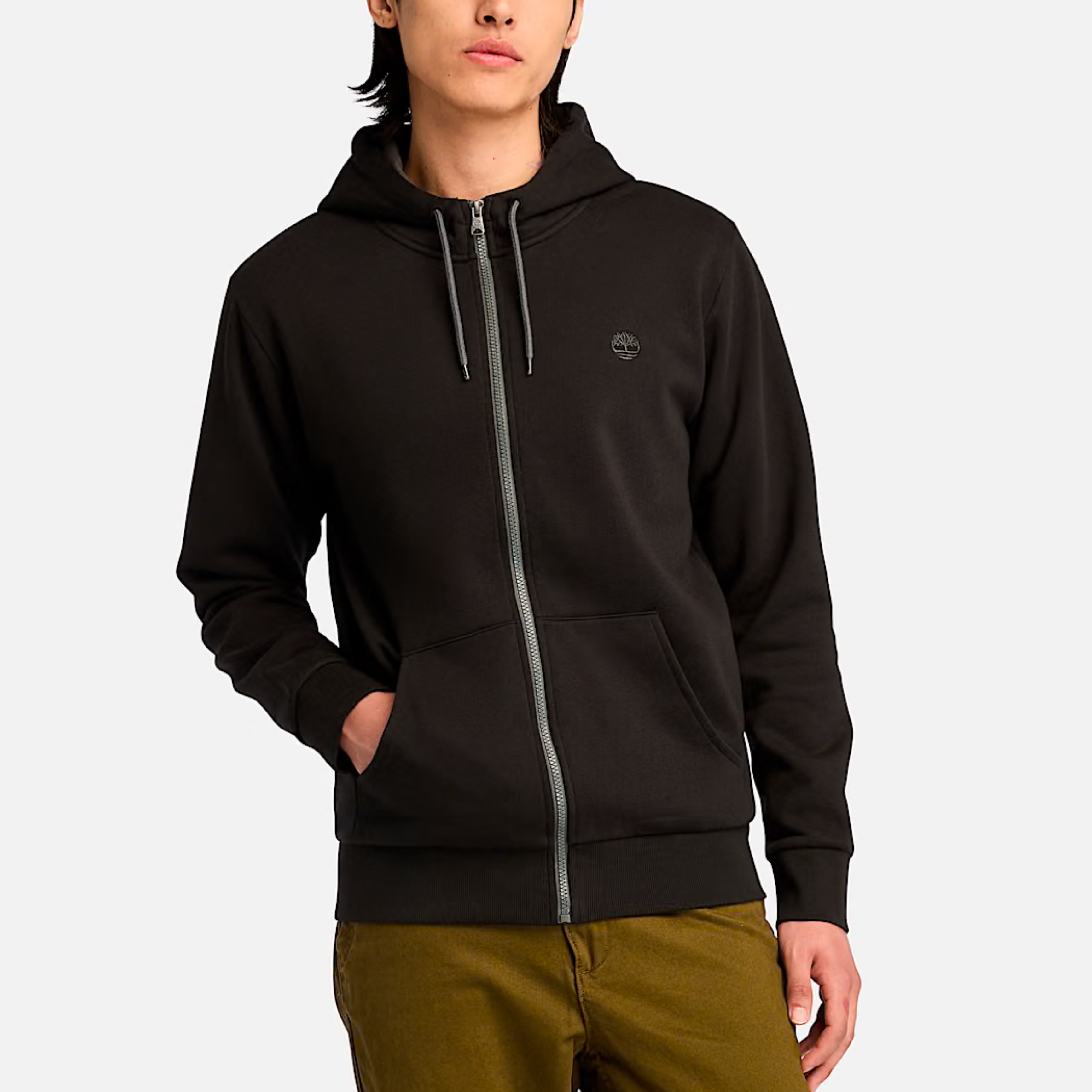 Мъжки суичър Men’s Oyster River Brushed Black Zip Hoodie TB0A2GCJX65 front view