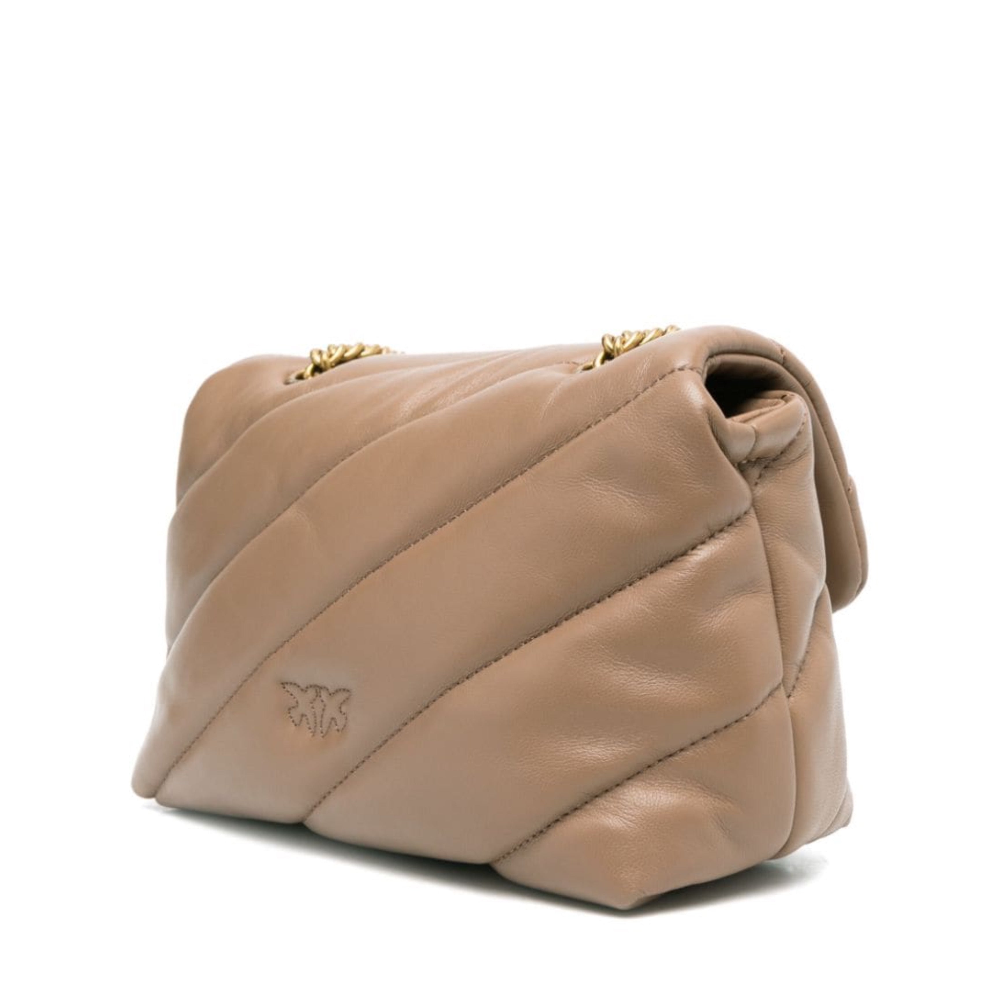Дамска чанта Women’s shoulder bag PINKO Love Mini Puff 100039A0F2D01Q Beige back view