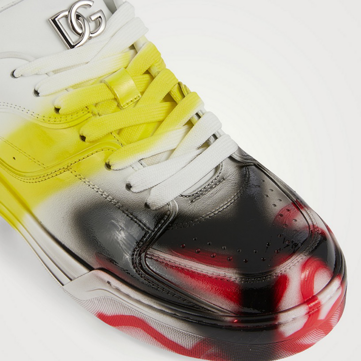 Dolce & Gabbana New Roma Spray Painted Sneakers Close-Up
