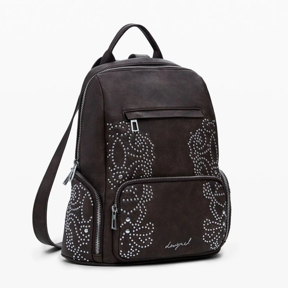 Дамска кафява чанта Desigual Women Rucksack 25WAKP22 6009 Side View