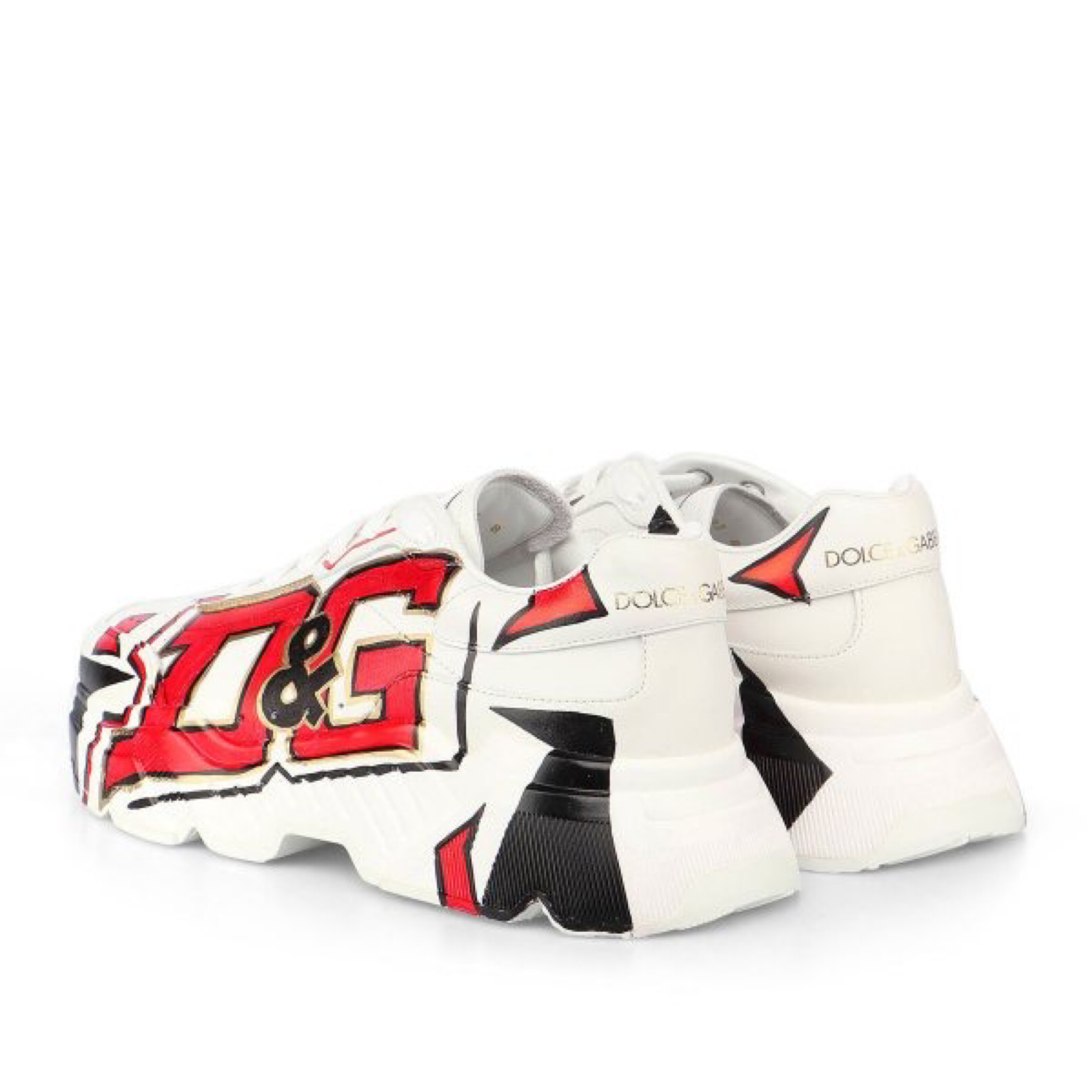 Dolce & Gabbana Daymaster Graffiti Hand Painted Sneakers Medial View
