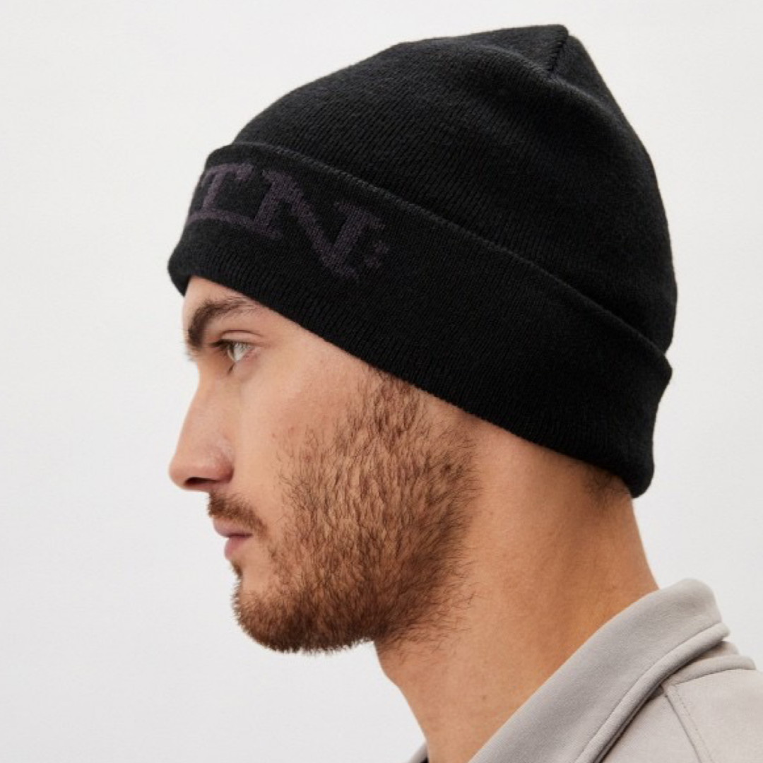 Унисекс зимна шапка La Martina Unisex winter hat La Martina UUH002 YW085 09999 Balck men’s side view